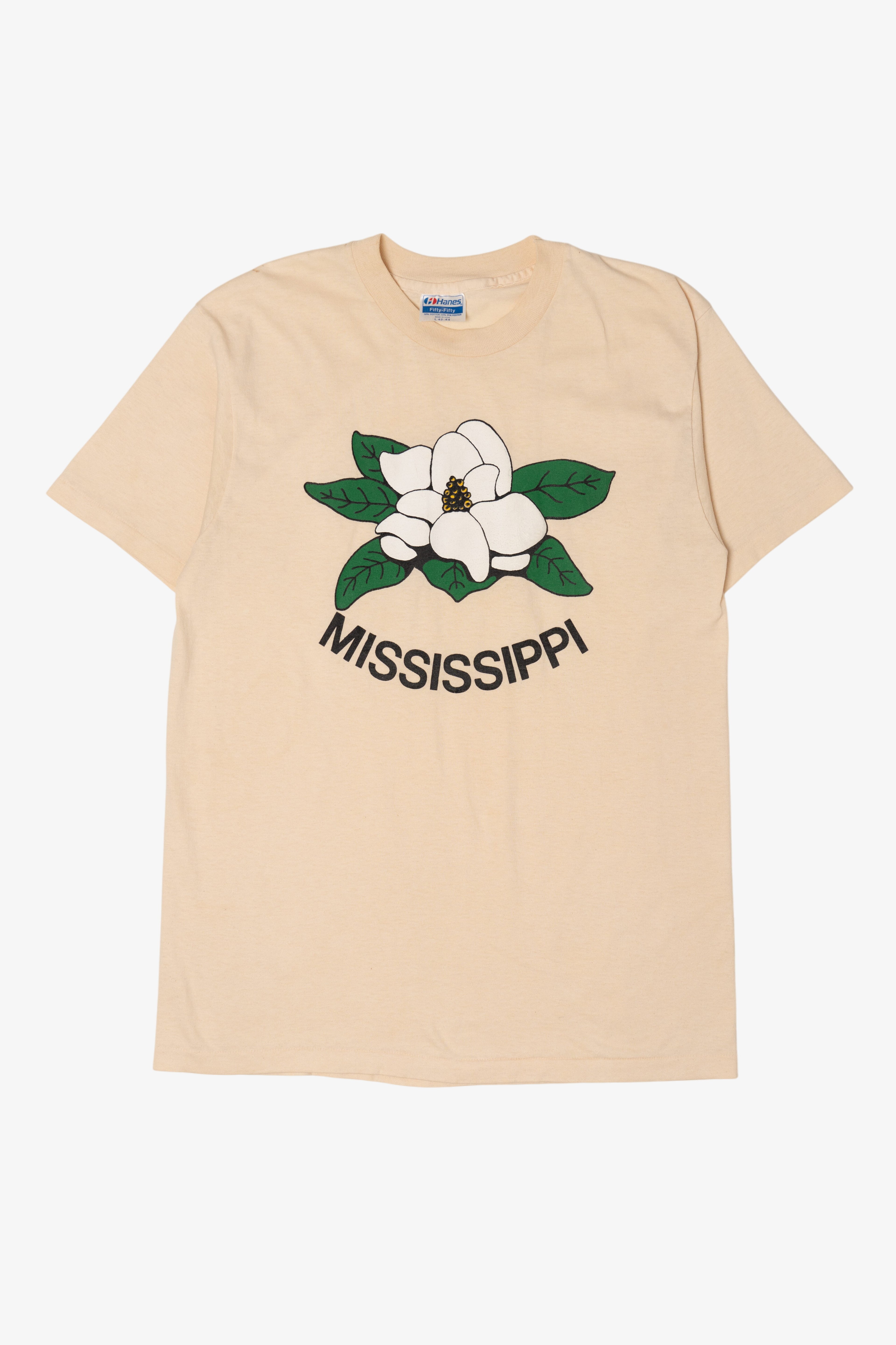 Vintage Mississippi State Flower Magnolia Single Stitch T-Shirt (1990s)