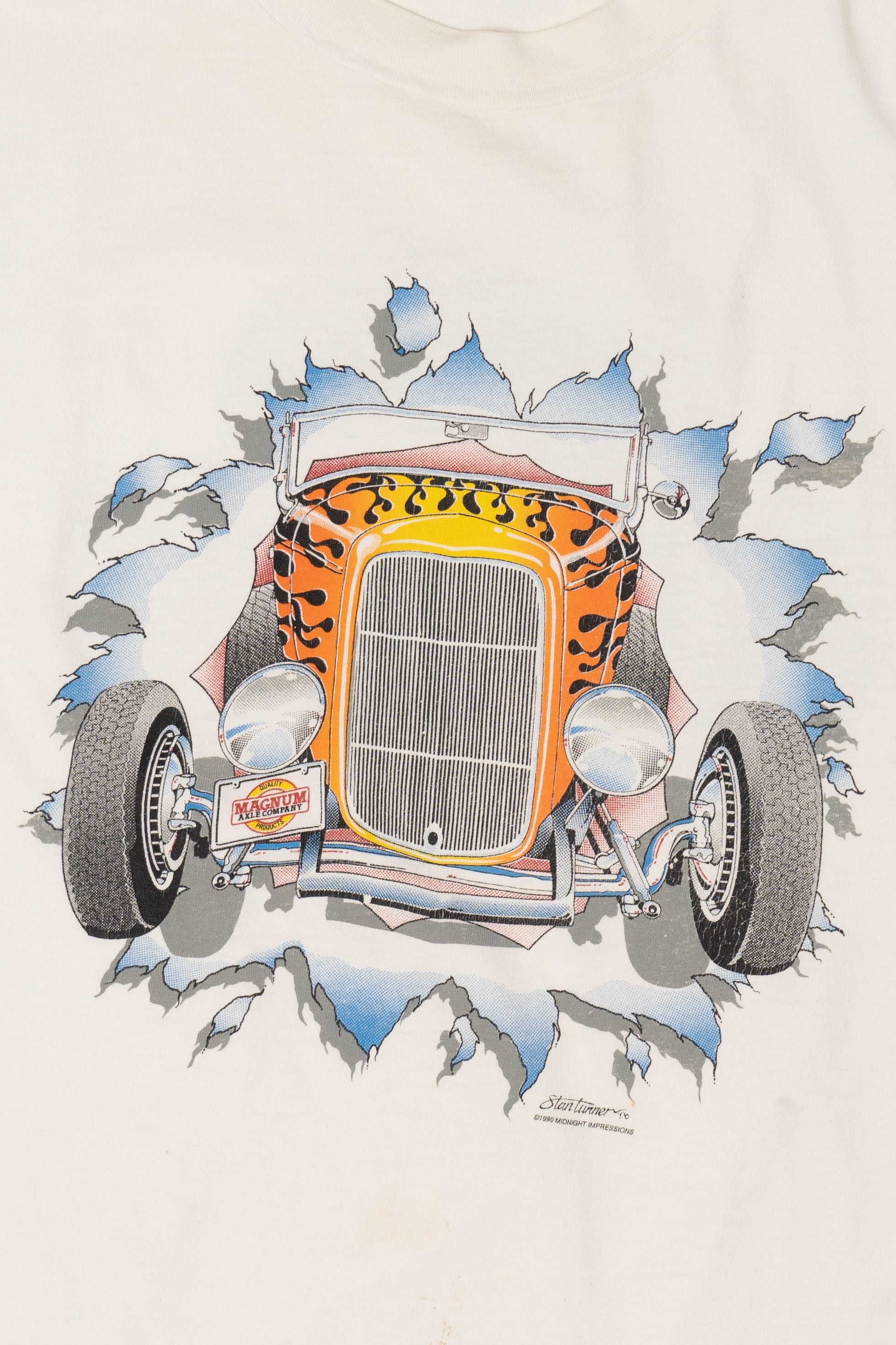 Vintage Car Front/Back Single Stitch T-Shirt (1990s)