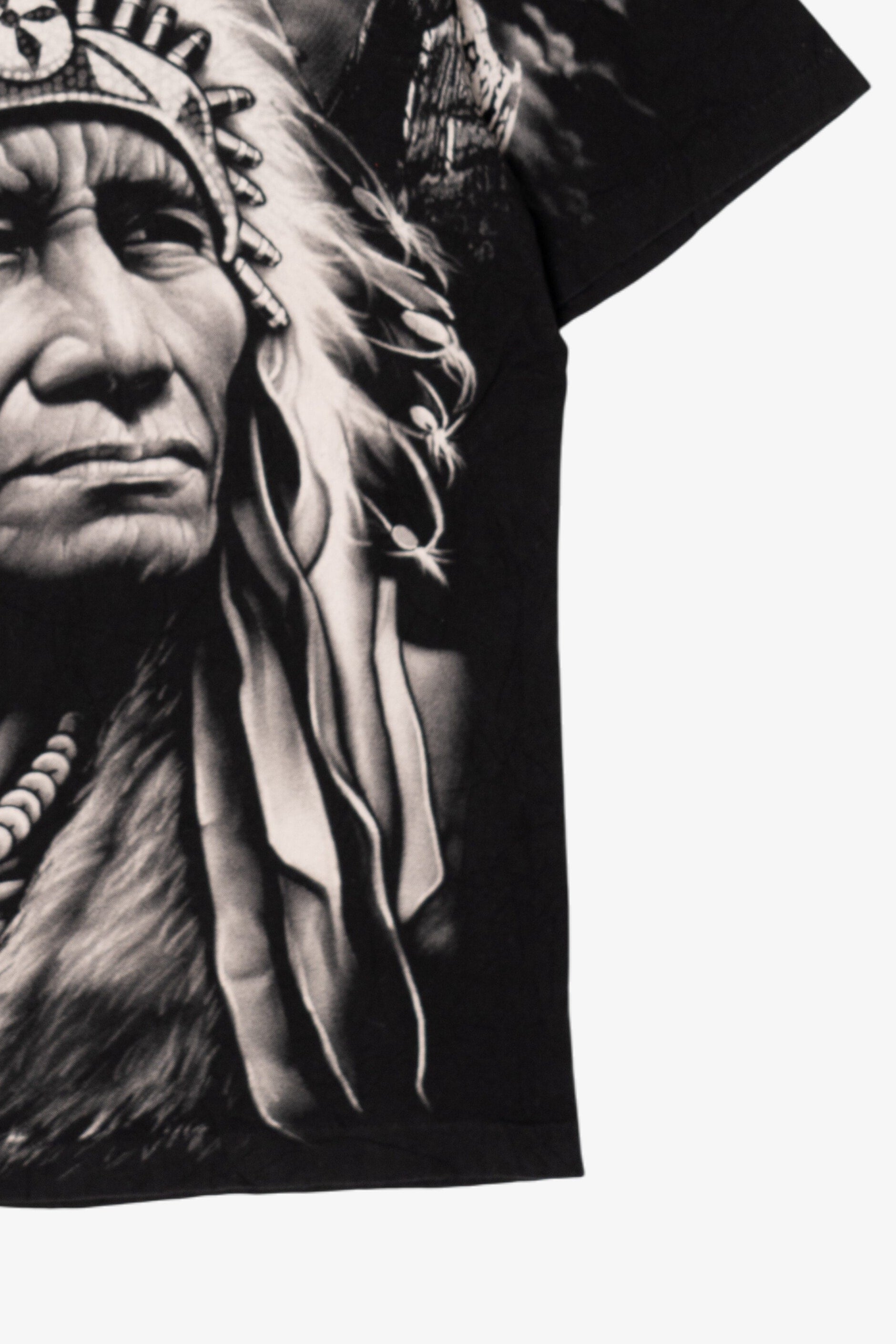 Vintage Native American Chief All Over Print Single Stitch T-Shirt (1990s)