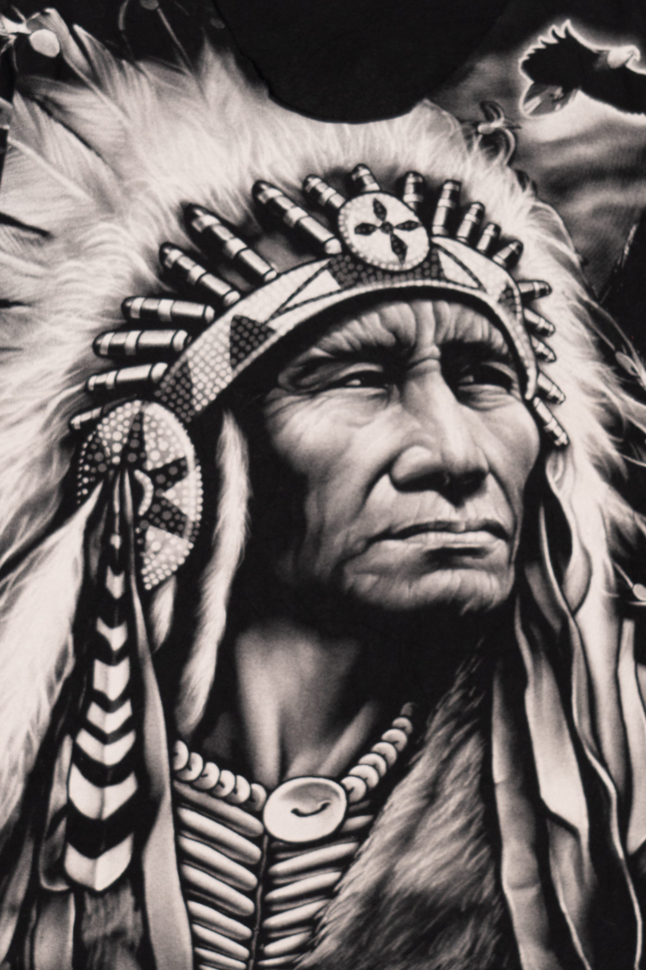 Vintage Native American Chief All Over Print Single Stitch T-Shirt (1990s)