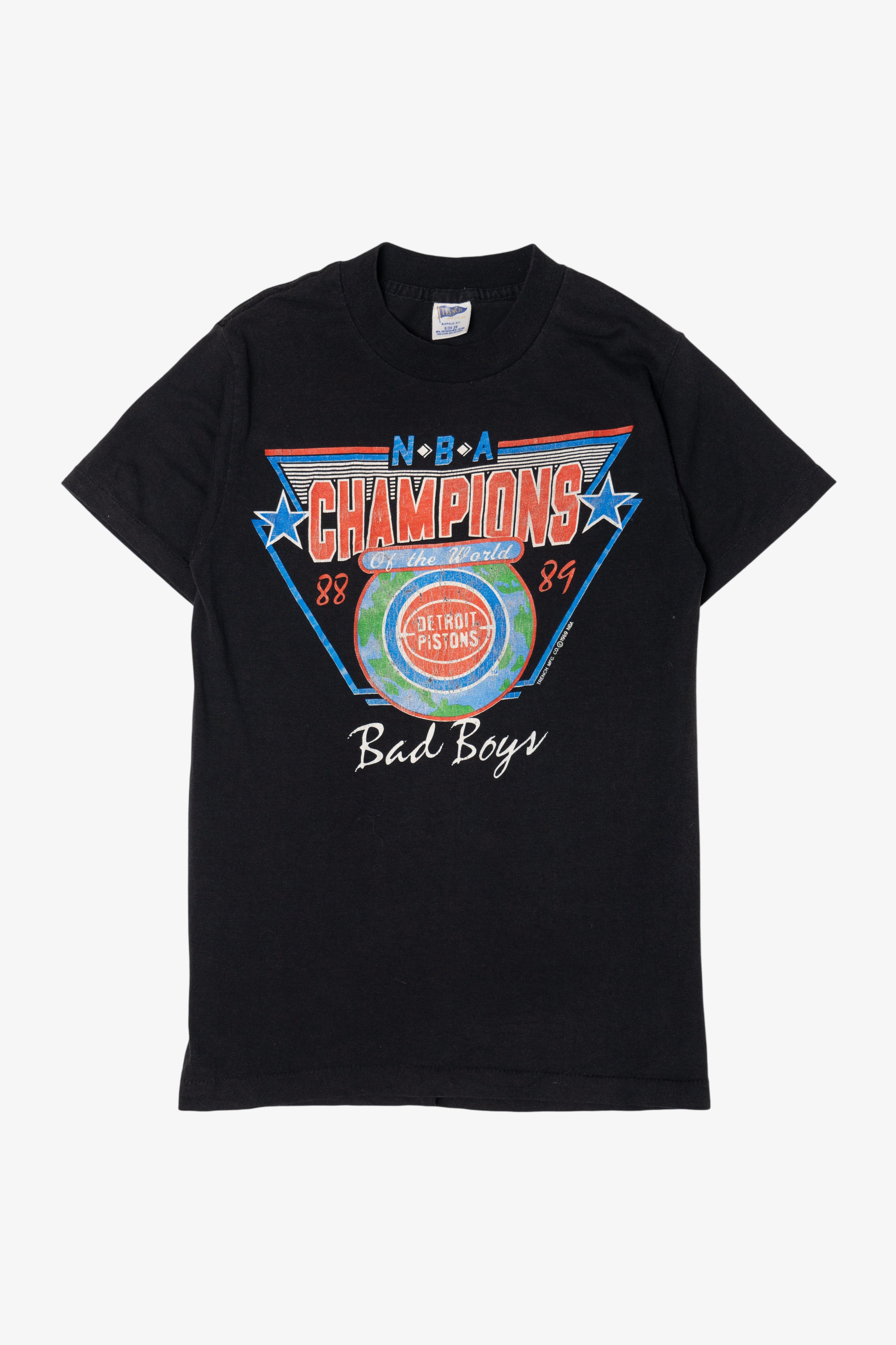 Vintage Detroit Pistons "Bad Boys" NBA Champions 88' 89' Single Stitch T-Shirt (1980s)