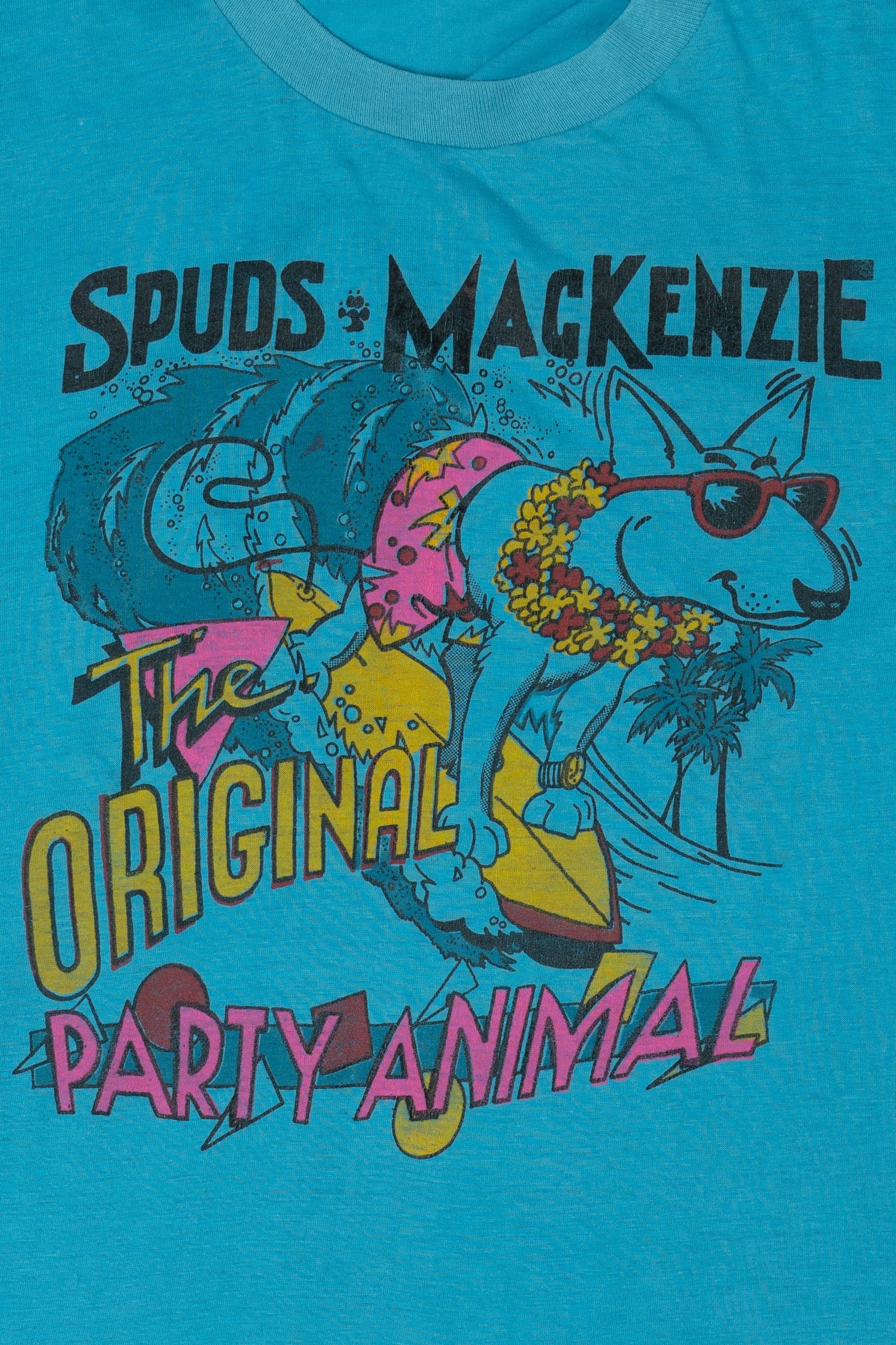 Vintage "Spuds Mackenzie, The Original Party Animal" Single Stitch T-Shirt (1980s)