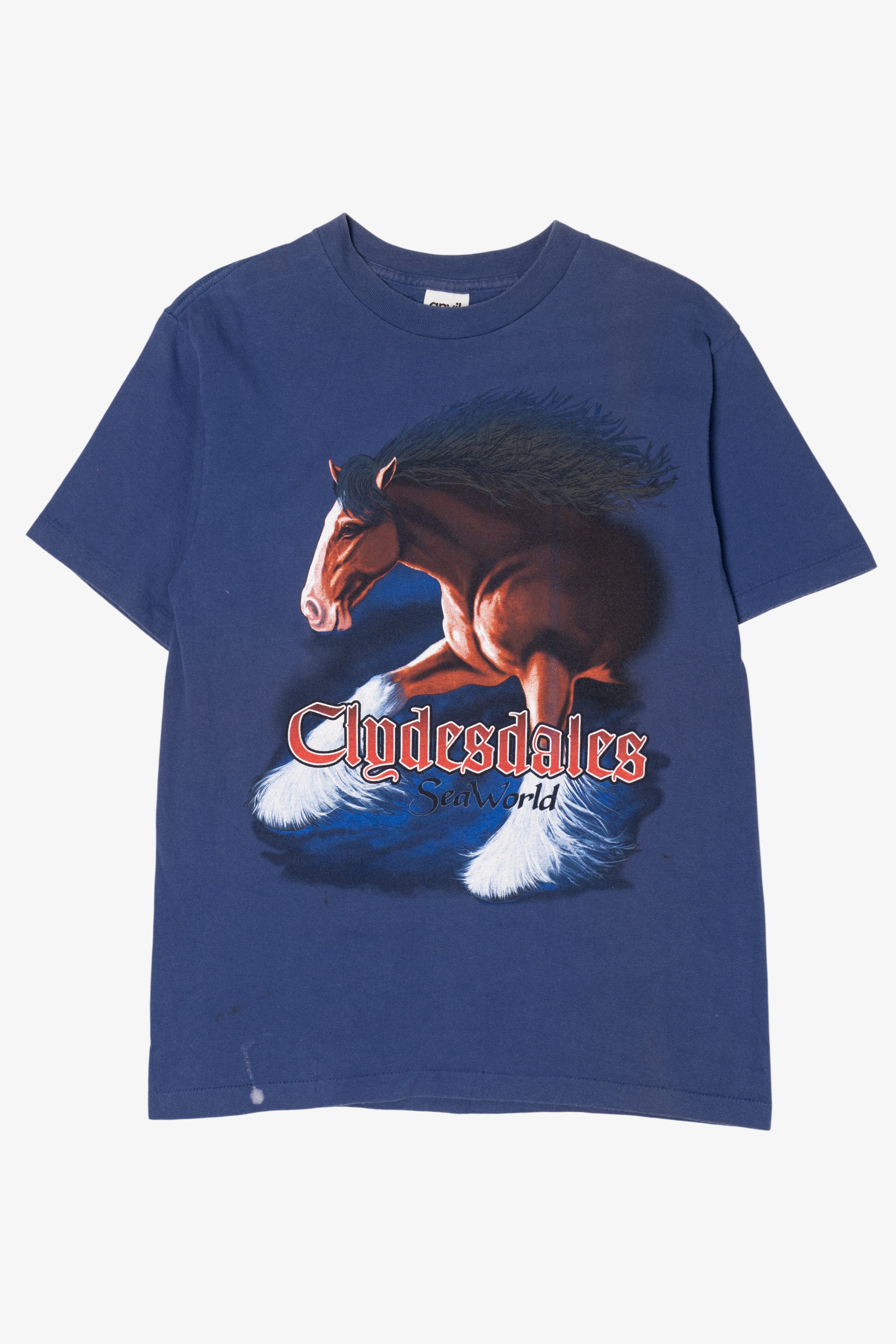 Vintage Clydesdales Horses Seaworld Single Stitch T-Shirt (1990s)