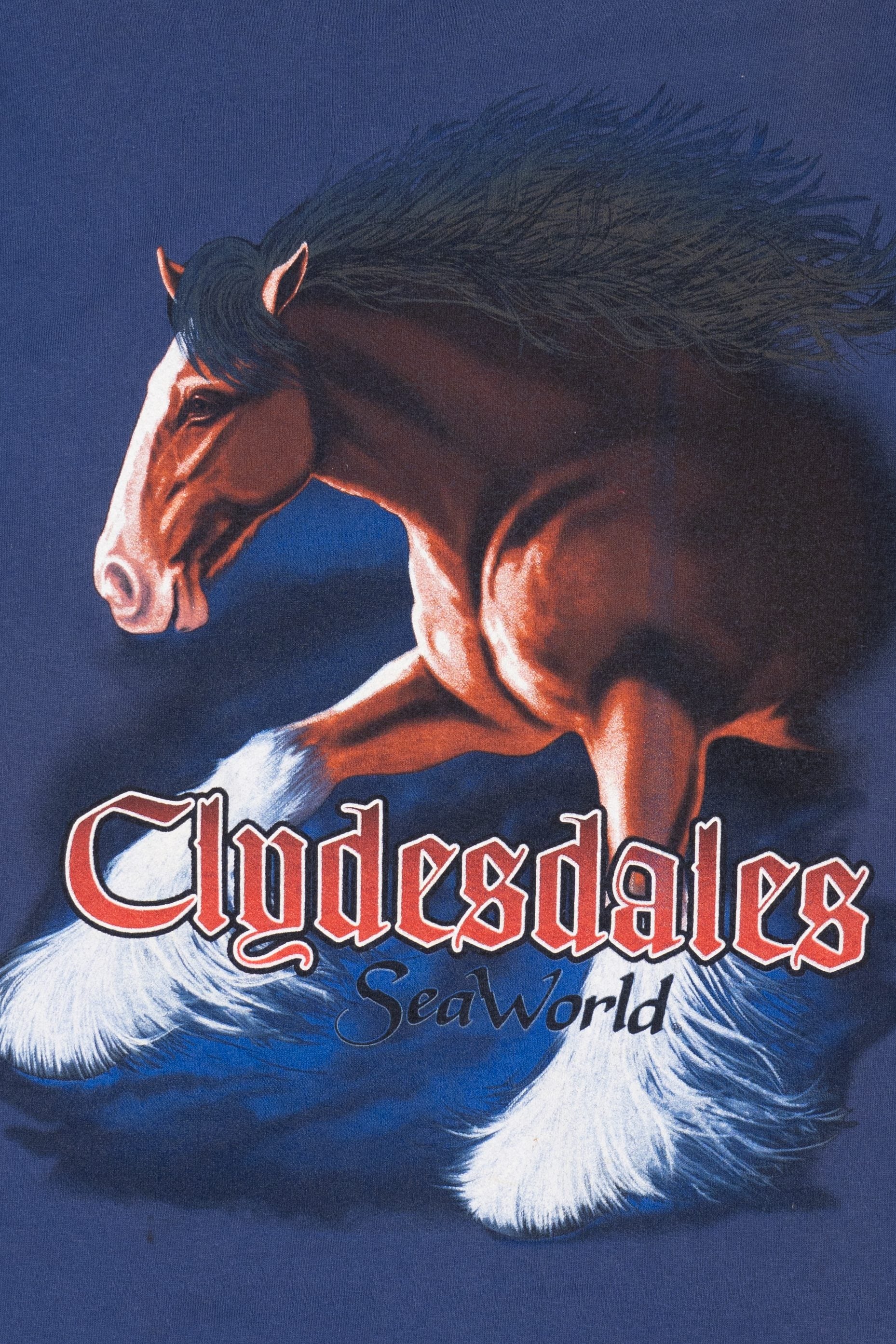 Vintage Clydesdales Horses Seaworld Single Stitch T-Shirt (1990s)