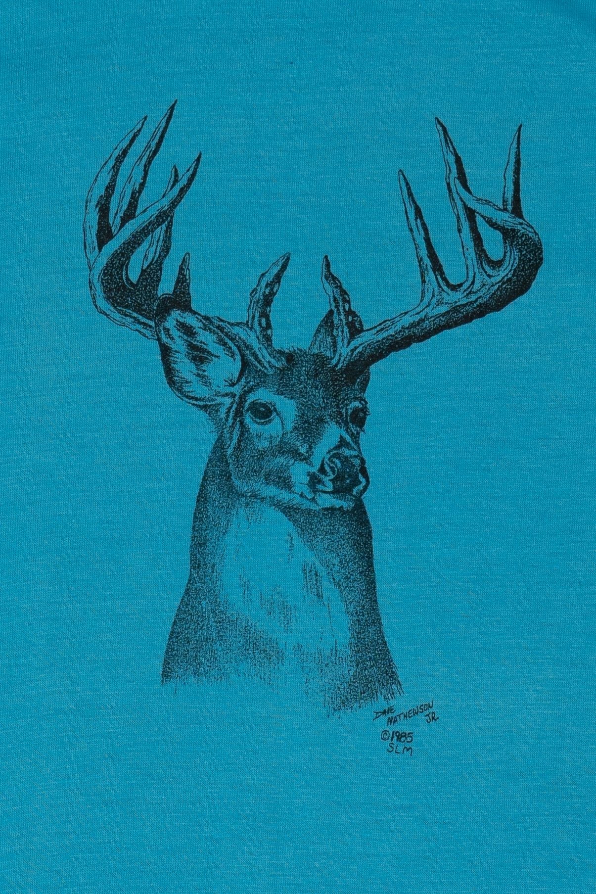Vintage Blue Deer Buck Single Stitch T-Shirt (1980s)