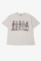 Vintage Exercise Cat Front/Back Single Stitch T-Shirt (1990s)