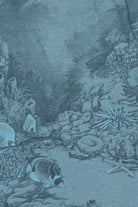 Vintage Embroidered Dolphins Underwater Scene All Over Print Single Stitch T-Shirt (1990s)