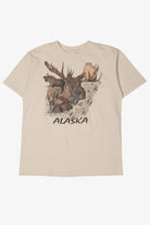 Vintage Alaska Moose Single Stitch T-Shirt (1990s)