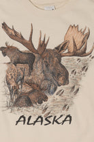 Vintage Alaska Moose Single Stitch T-Shirt (1990s)