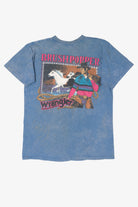 Vintage Brushpopper Wrangler Acid Wash Single StitchT-Shirt (1990s)