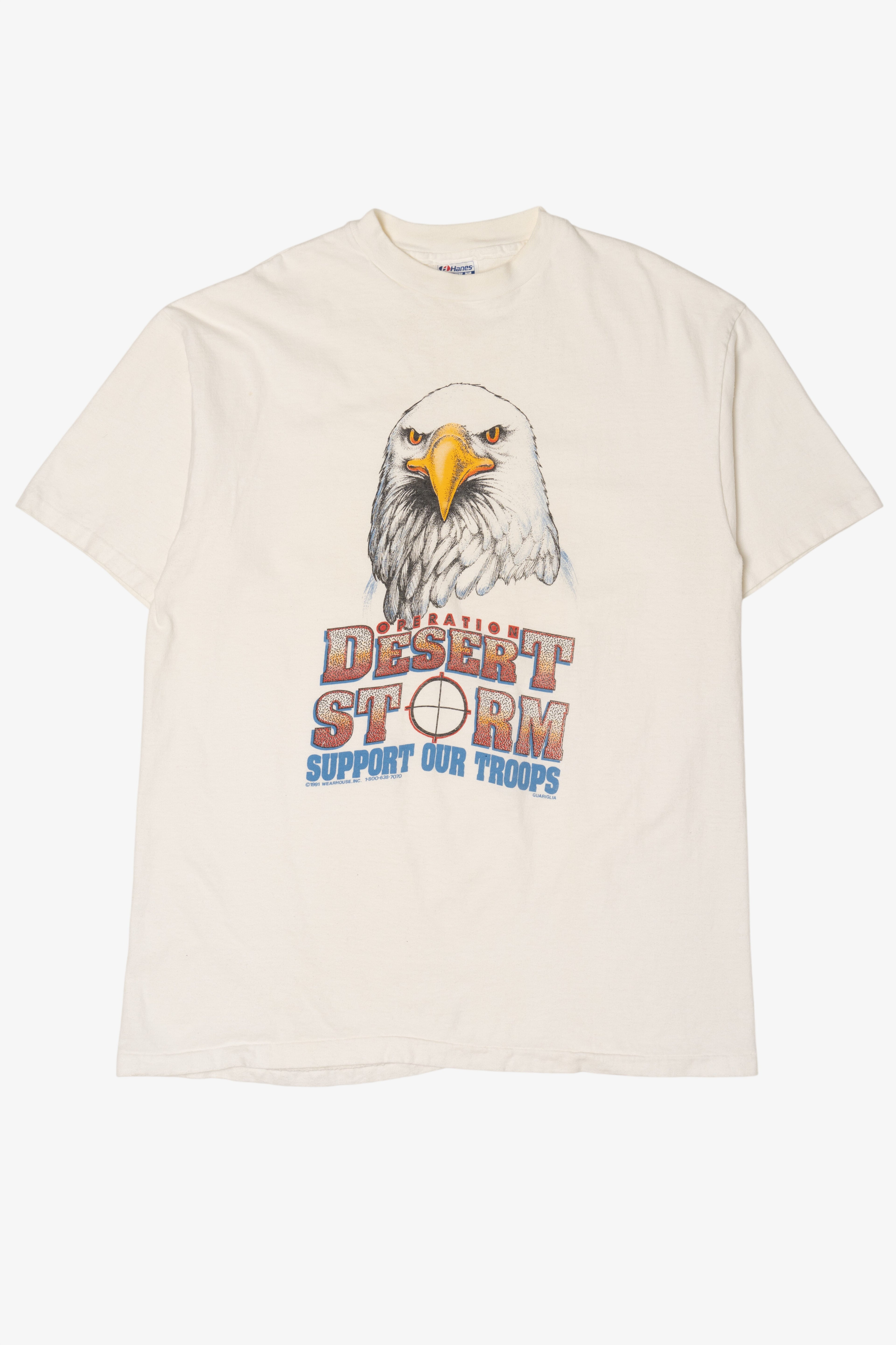 Vintage "Operation Desert Storm Support Our Troops" Single Stitch T-Shirt (1990s)