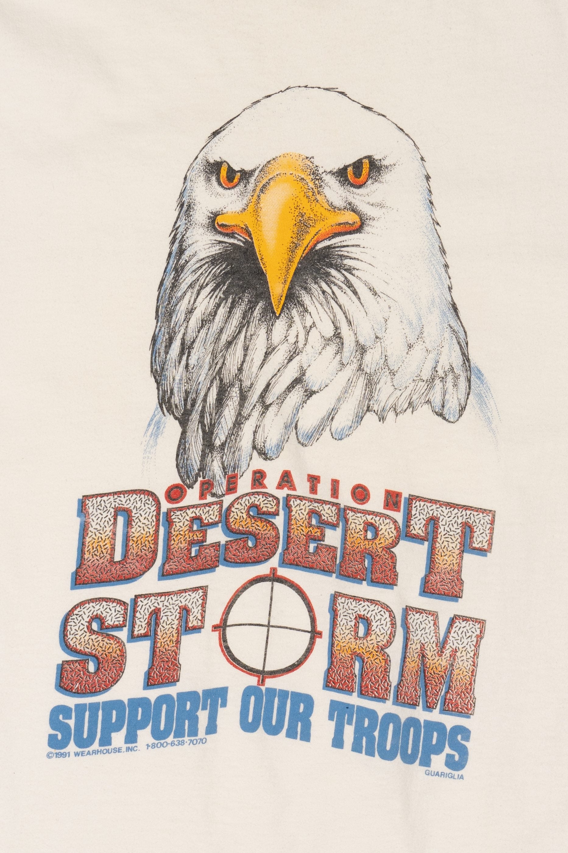 Vintage "Operation Desert Storm Support Our Troops" Single Stitch T-Shirt (1990s)