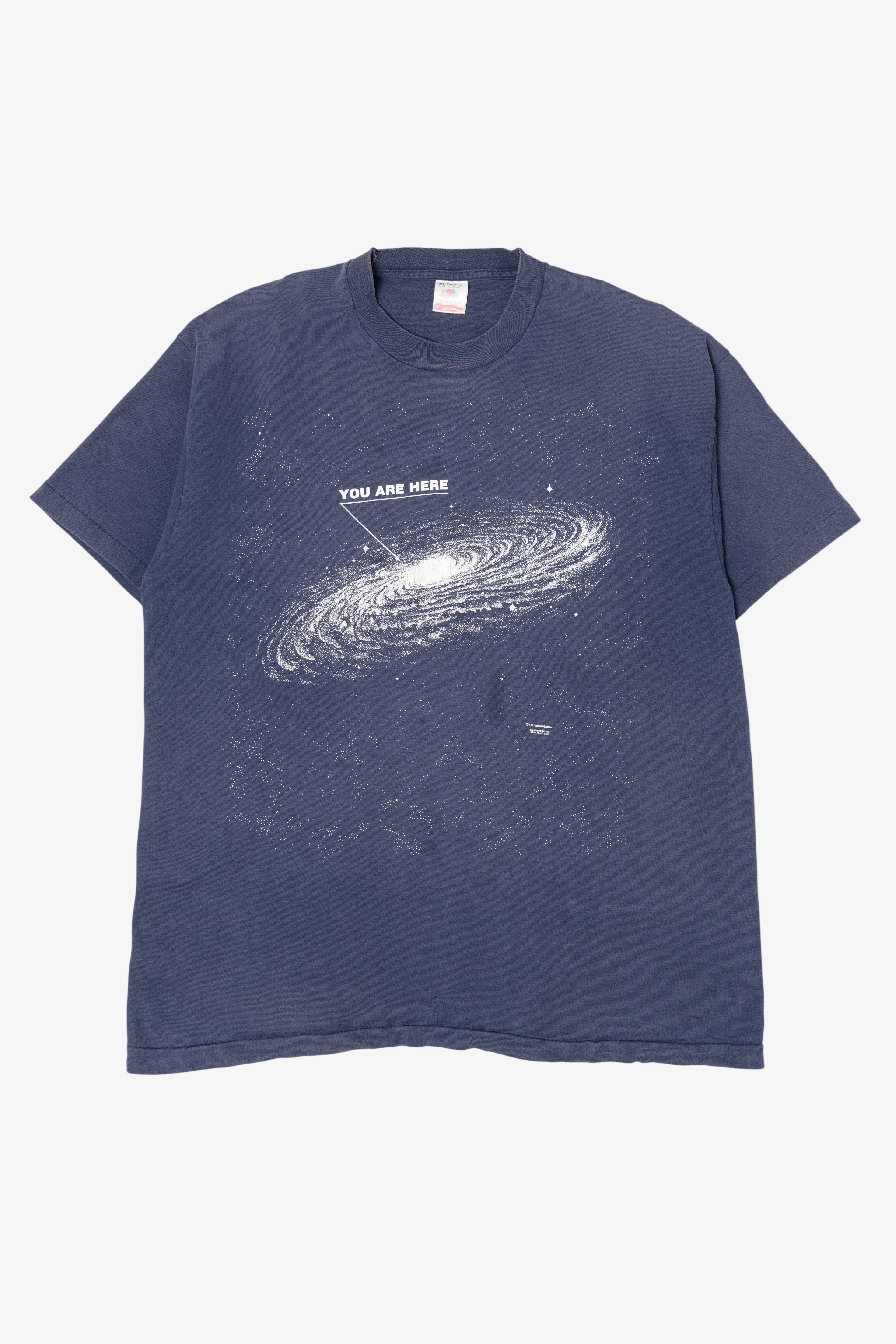Vintage "You Are Here" Milky Way Galaxy Single Stitch T-Shirt (1980s)