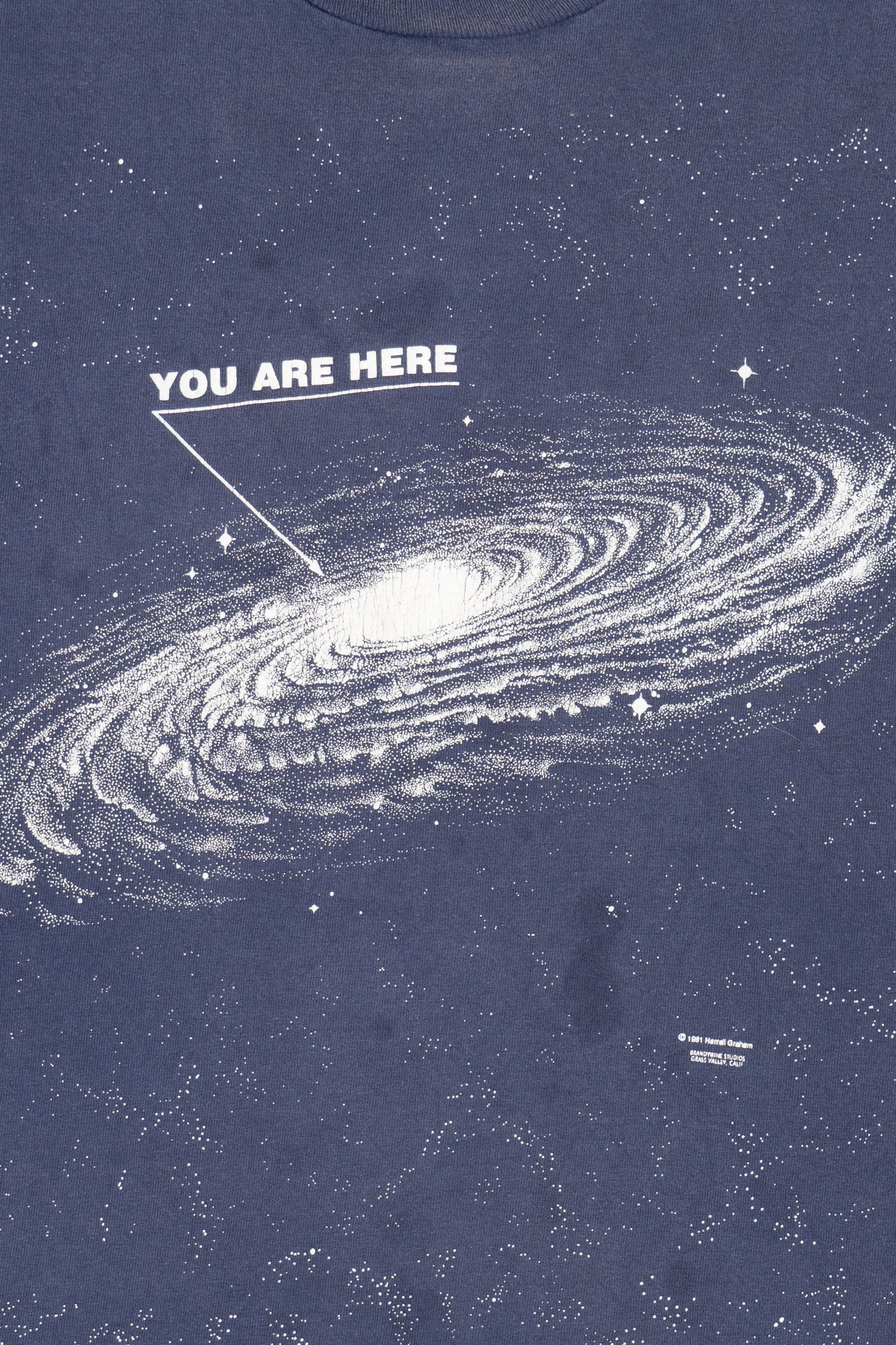 Vintage "You Are Here" Milky Way Galaxy Single Stitch T-Shirt (1980s)