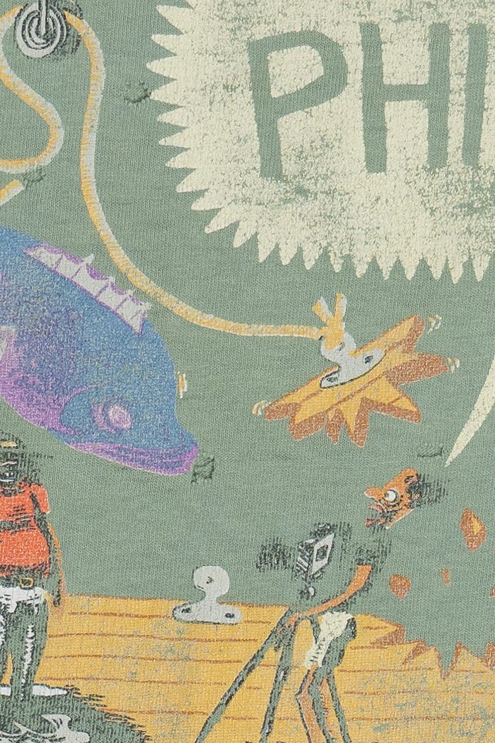 Vintage Distressed Phish "Summer '95" Tour T-Shirt Jim Pollock Illustration T-Shirt (1990s)