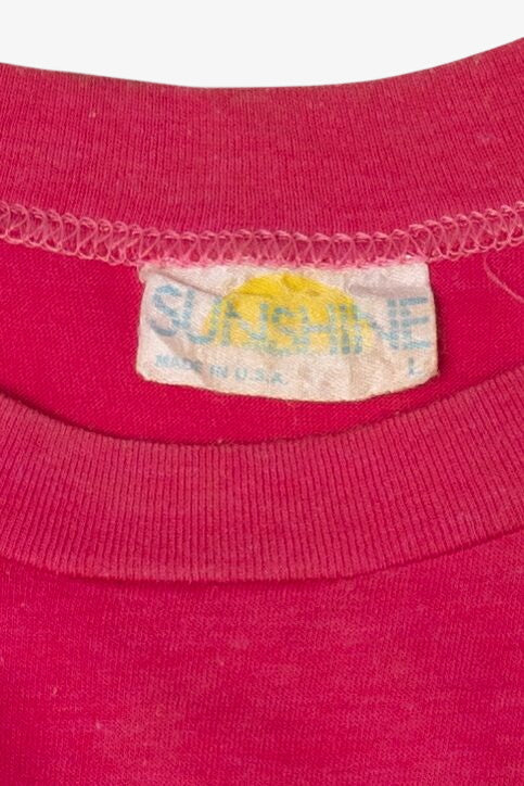 Vintage Pink "South Padre Island Texas" Sunshine Single Stitch T-Shirt (1980s)