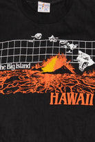 Vintage Embossed "The Big Island" Hawaii Islands Map T-Shirt (1990s)