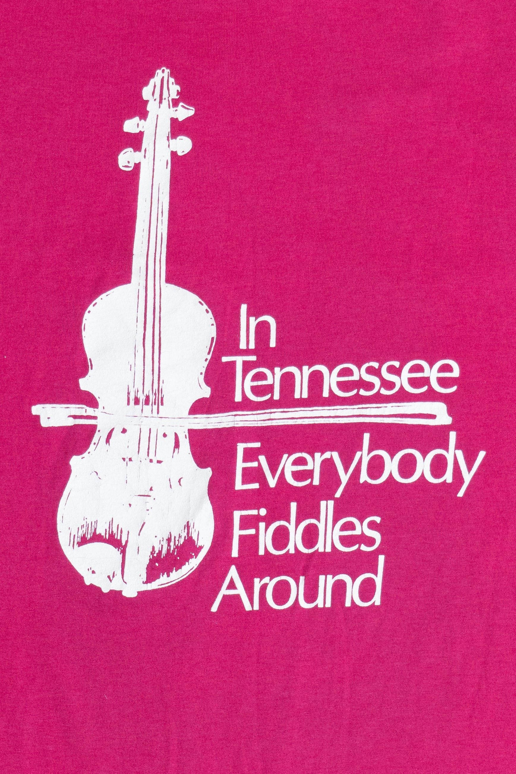Vintage "In Tennessee Everybody Fiddles Around" Screen Stars T-Shirt (1980s)
