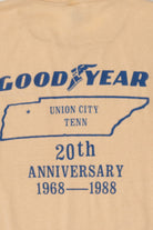 Vintage Good Year 20th Anniversary Pocket Single Stitch T-Shirt (1980s)