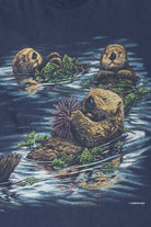 Vintage Otters With Seas Urchins Single Stitch T-Shirt (1990s)