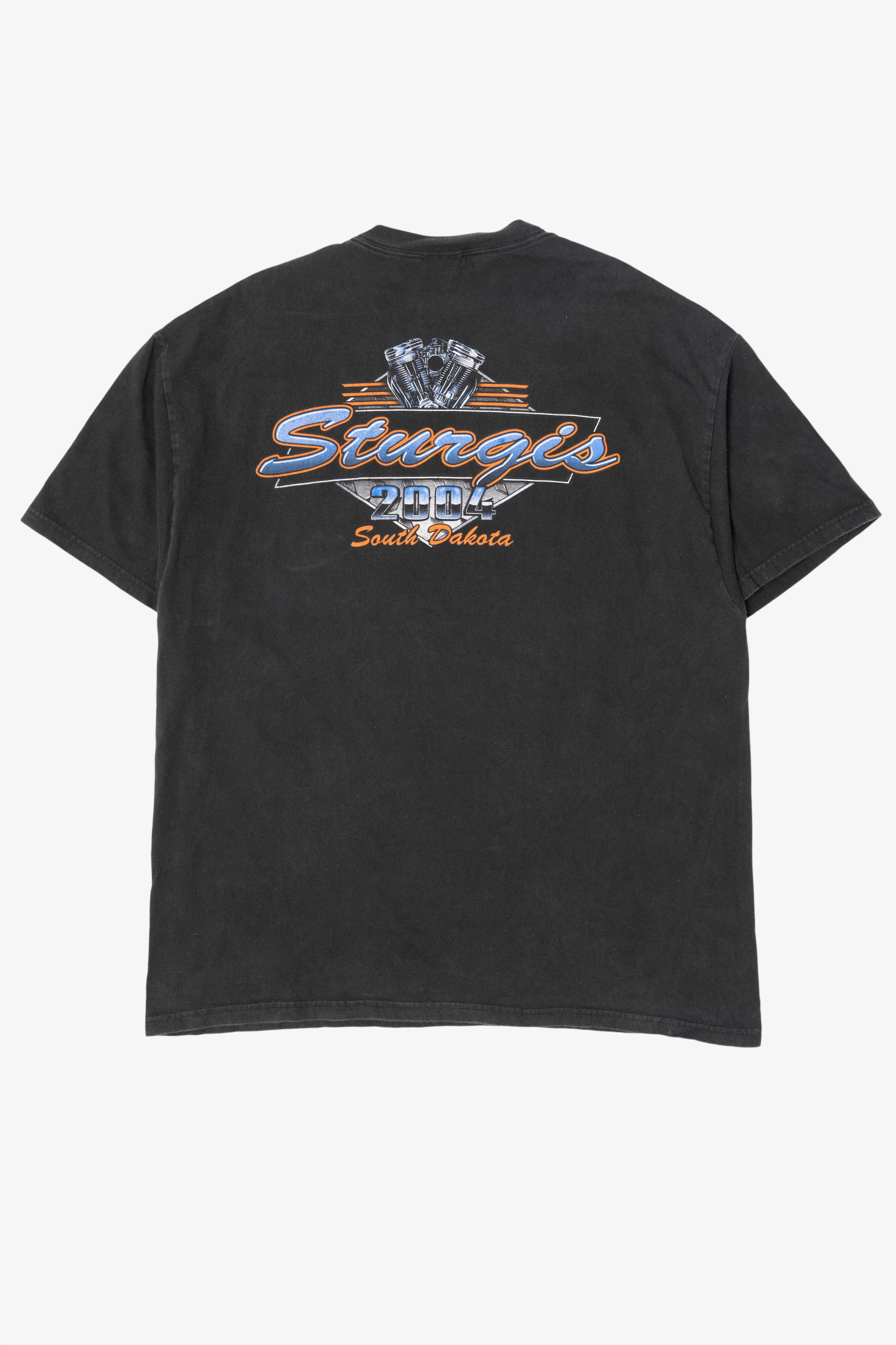 Vintage "The Party Never Ends" Skeletons At Mount Rushmore Sturgis T-Shirt (2000s)