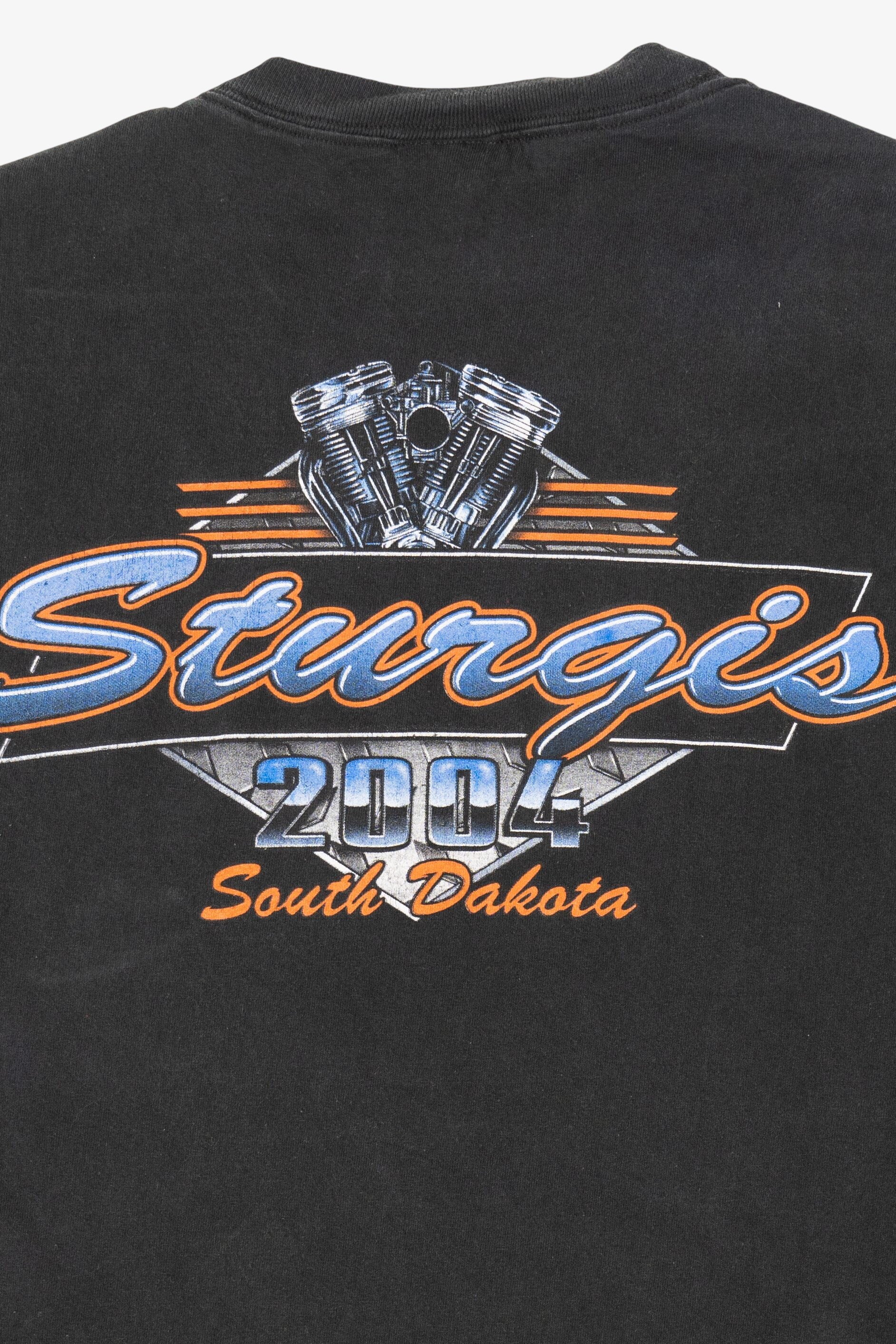 Vintage "The Party Never Ends" Skeletons At Mount Rushmore Sturgis T-Shirt (2000s)