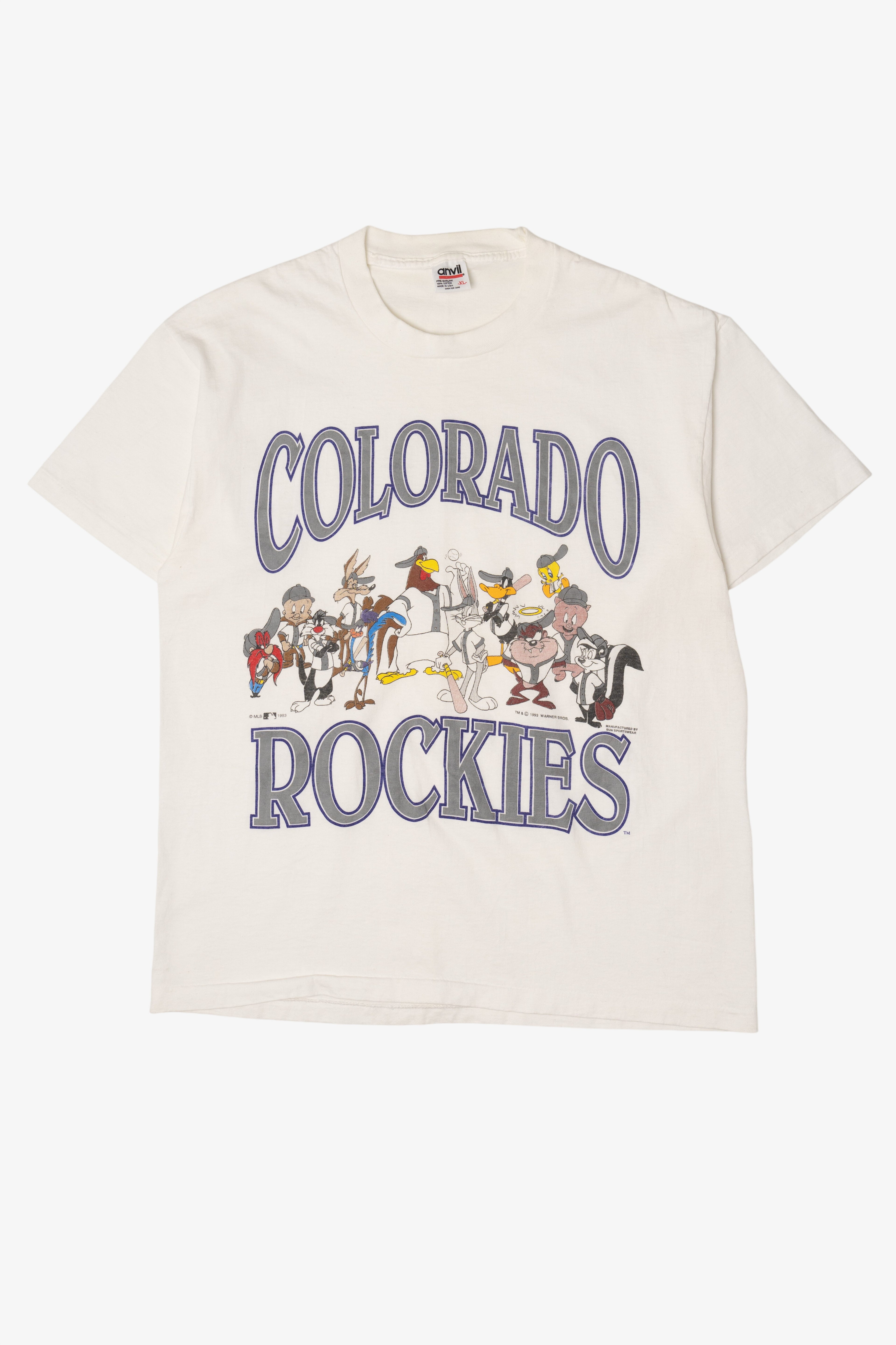 Vintage "Colorado Rockies" Looney Tunes Single Stitch T-Shirt (1990s)