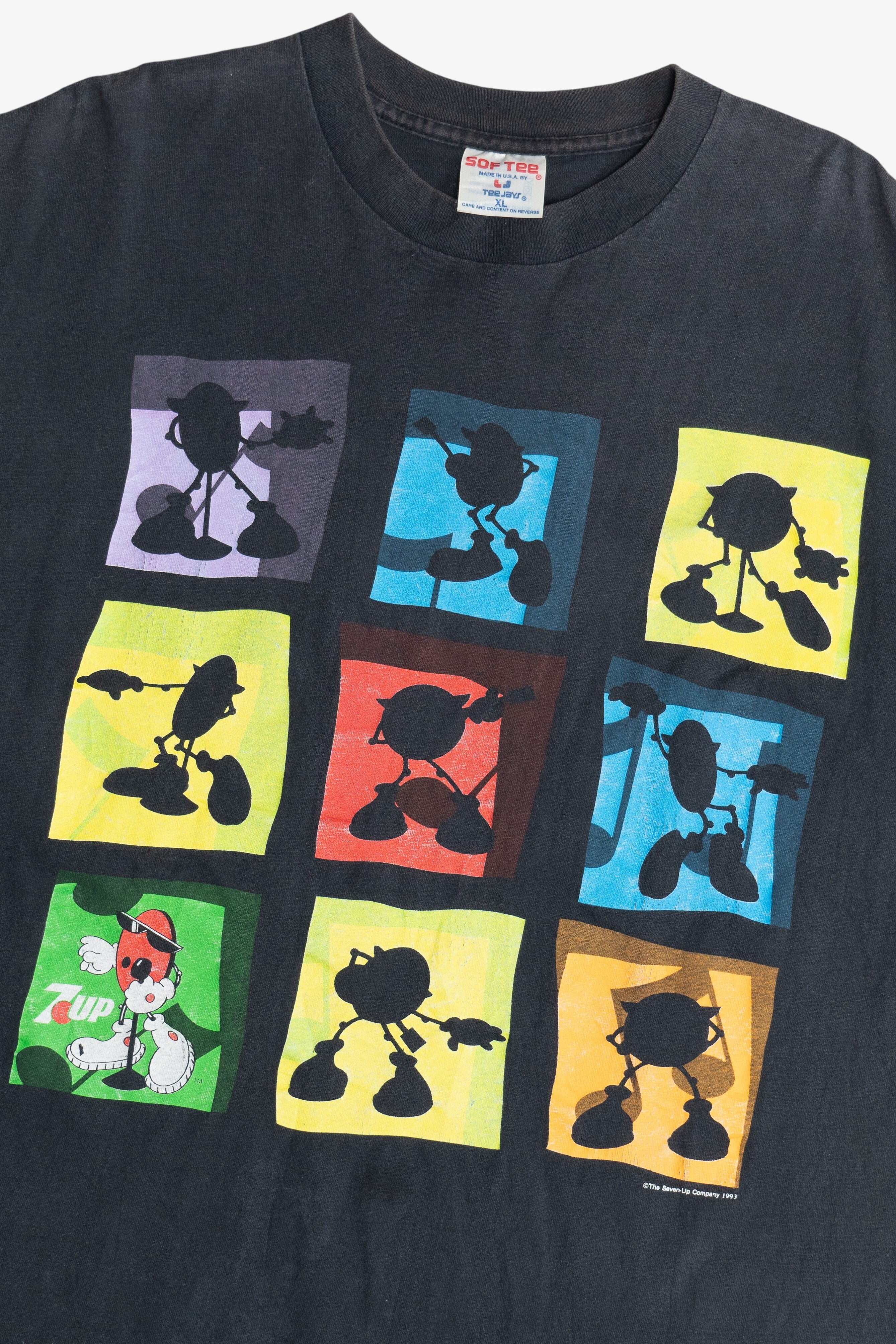 Vintage 7-Up Cool Spot Pop Star Mascot T-Shirt (1990s)