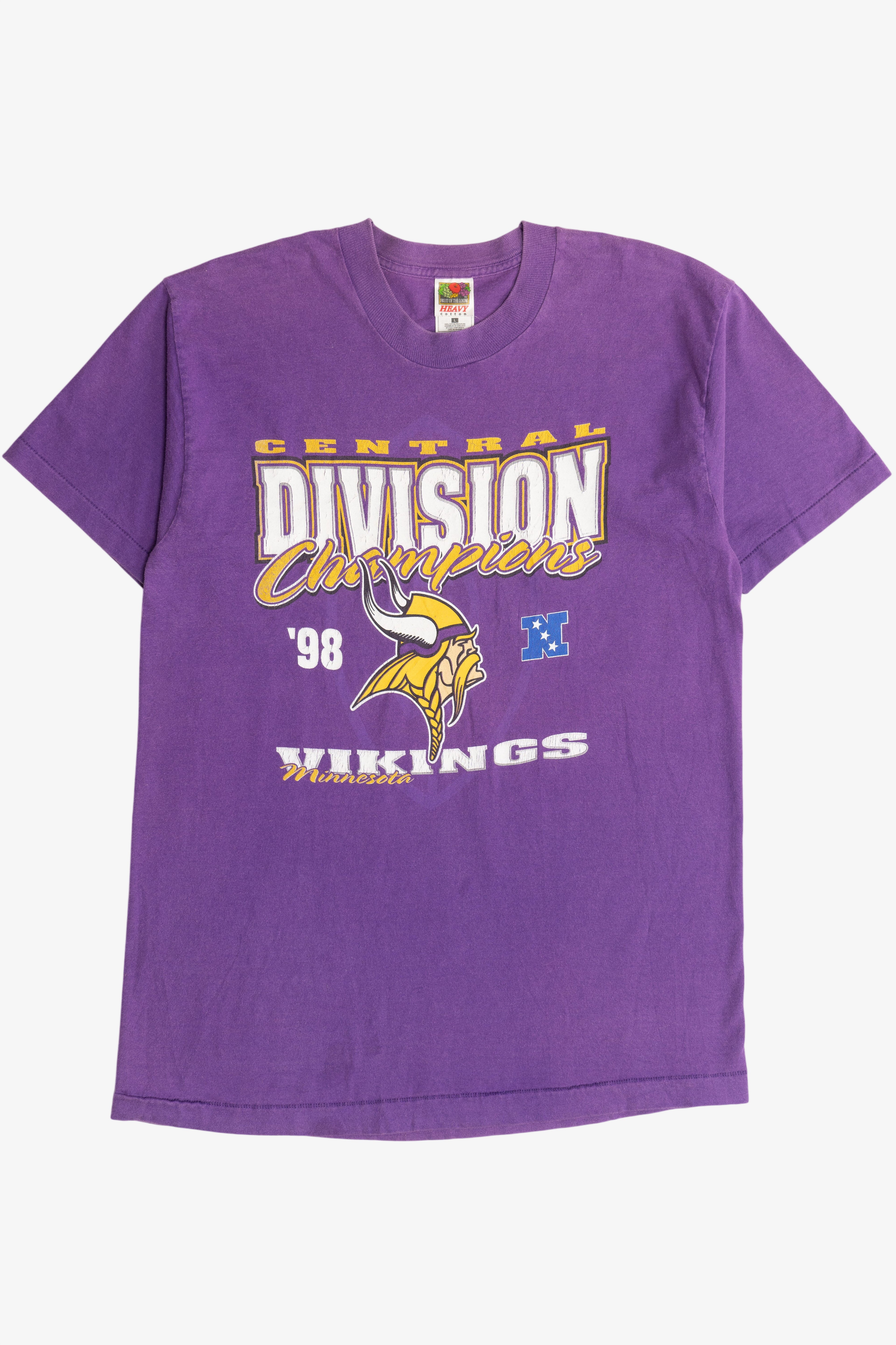 Vintage Minnesota Vikings "Central Division Champions" '98 T-Shirt (1990s)