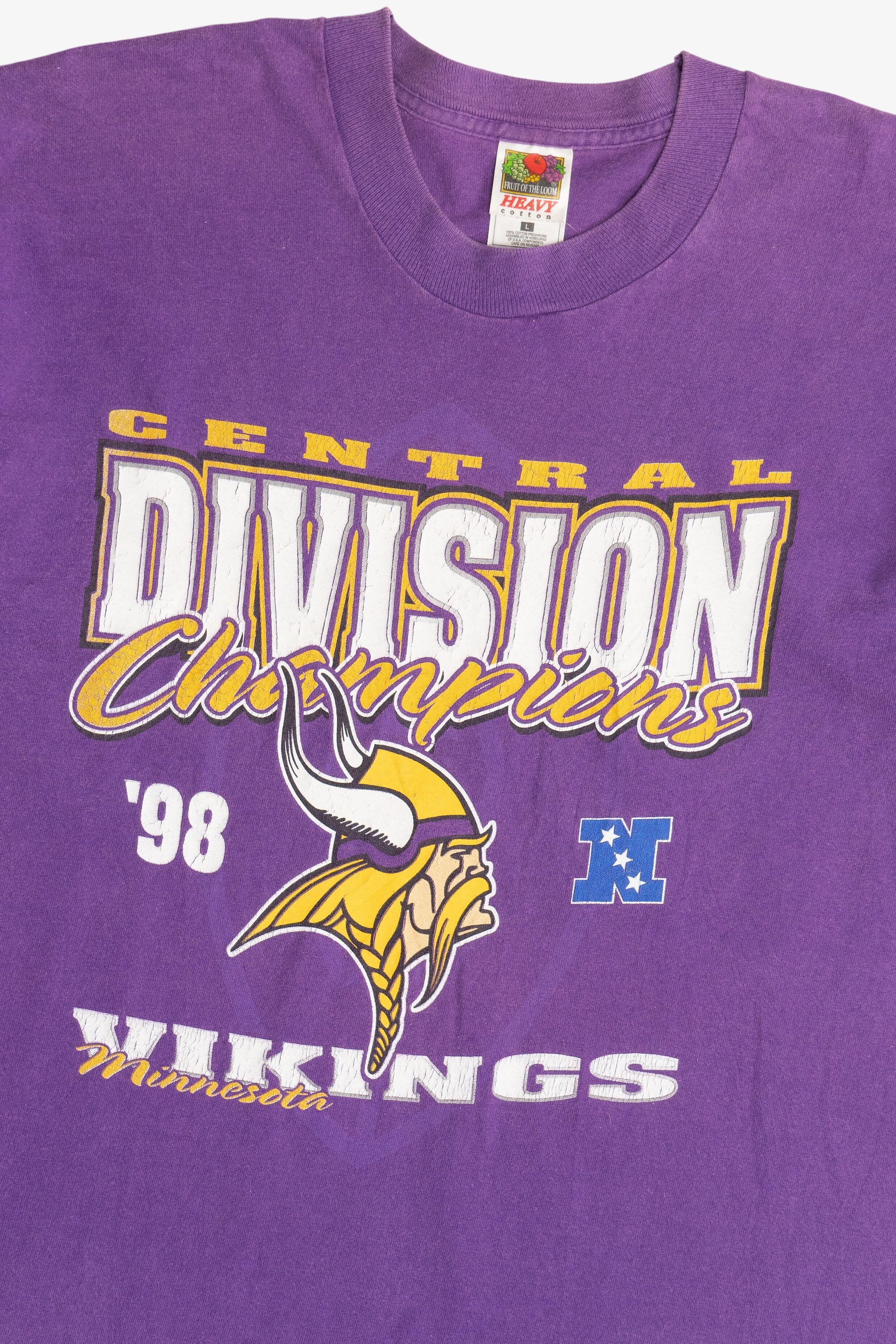 Vintage Minnesota Vikings "Central Division Champions" '98 T-Shirt (1990s)