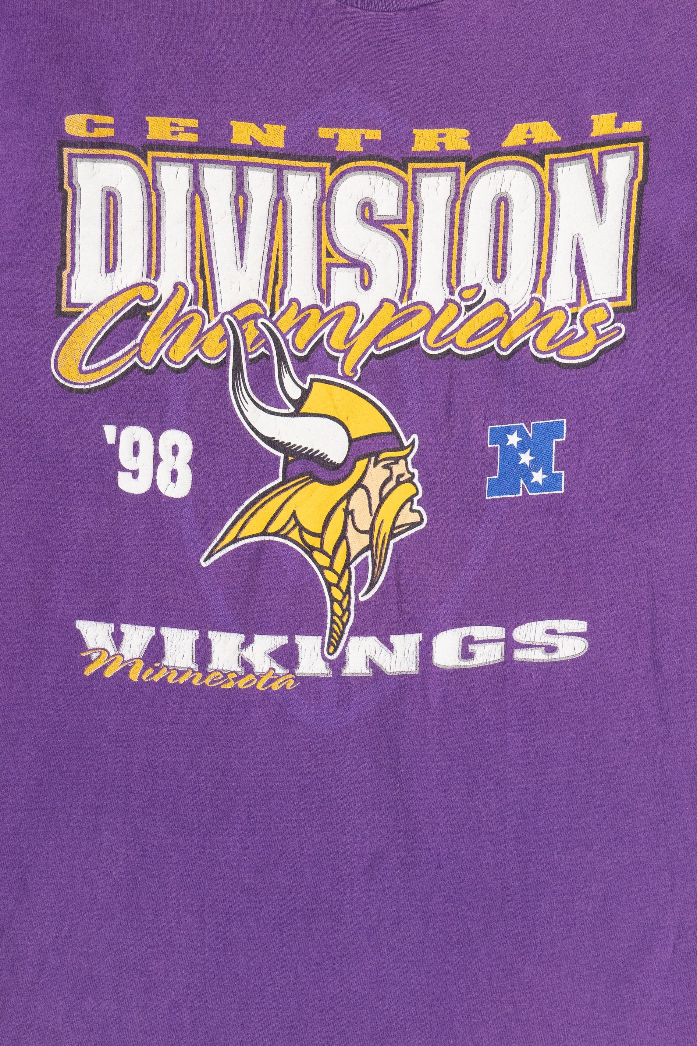 Vintage Minnesota Vikings "Central Division Champions" '98 T-Shirt (1990s)