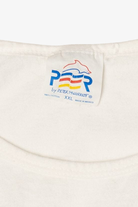 Vintage St. Lucia Island Sailboat Sleeveless T-Shirt (1990s)