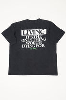 Vintage No Fear Gear "Living, It's The Only Thing Worth Dying For" Single Stitch T-Shirt (1990s)