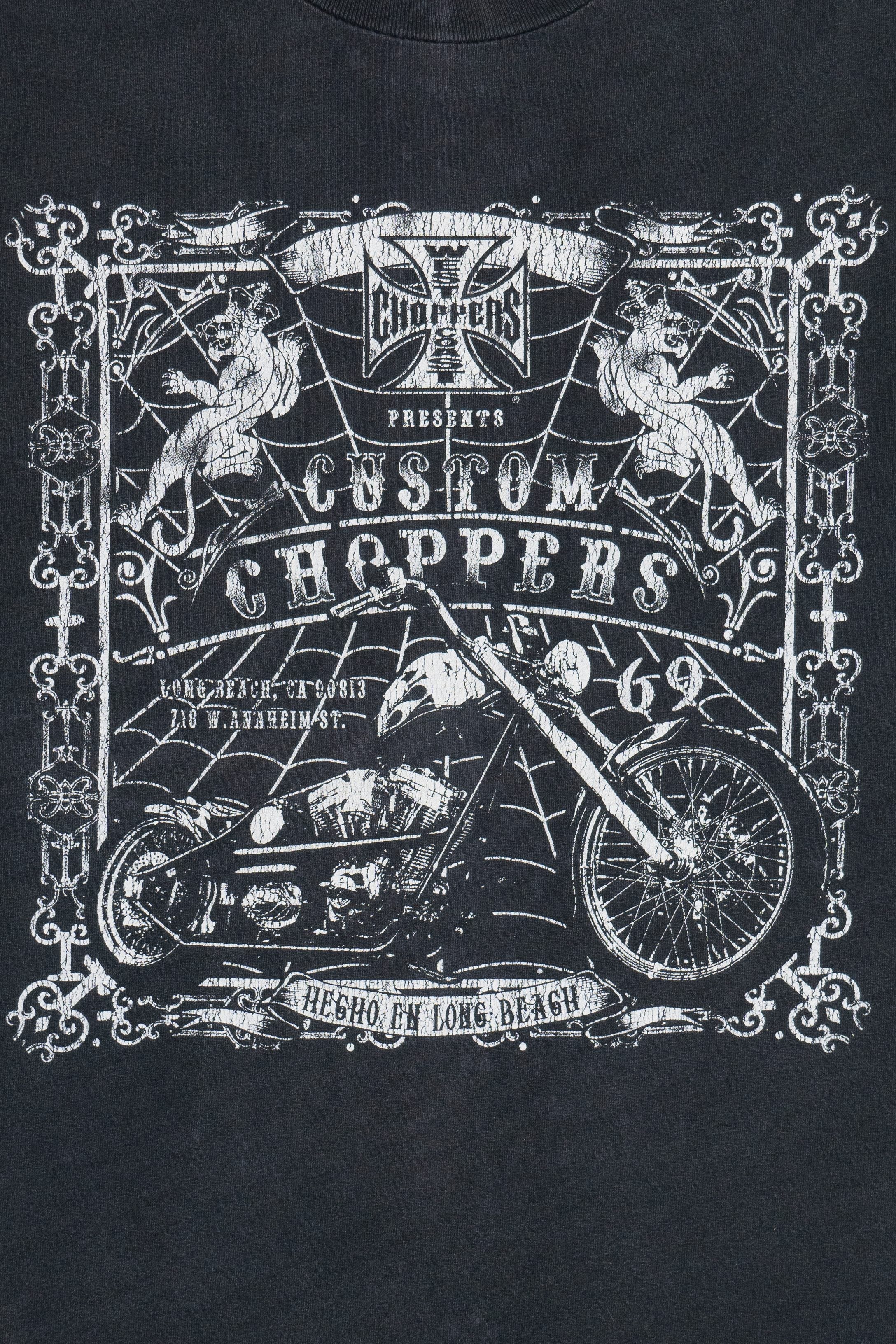 Vintage West Coast Choppers Jesse James "Custom Choppers" Motorcycle T-Shirt (2000s)