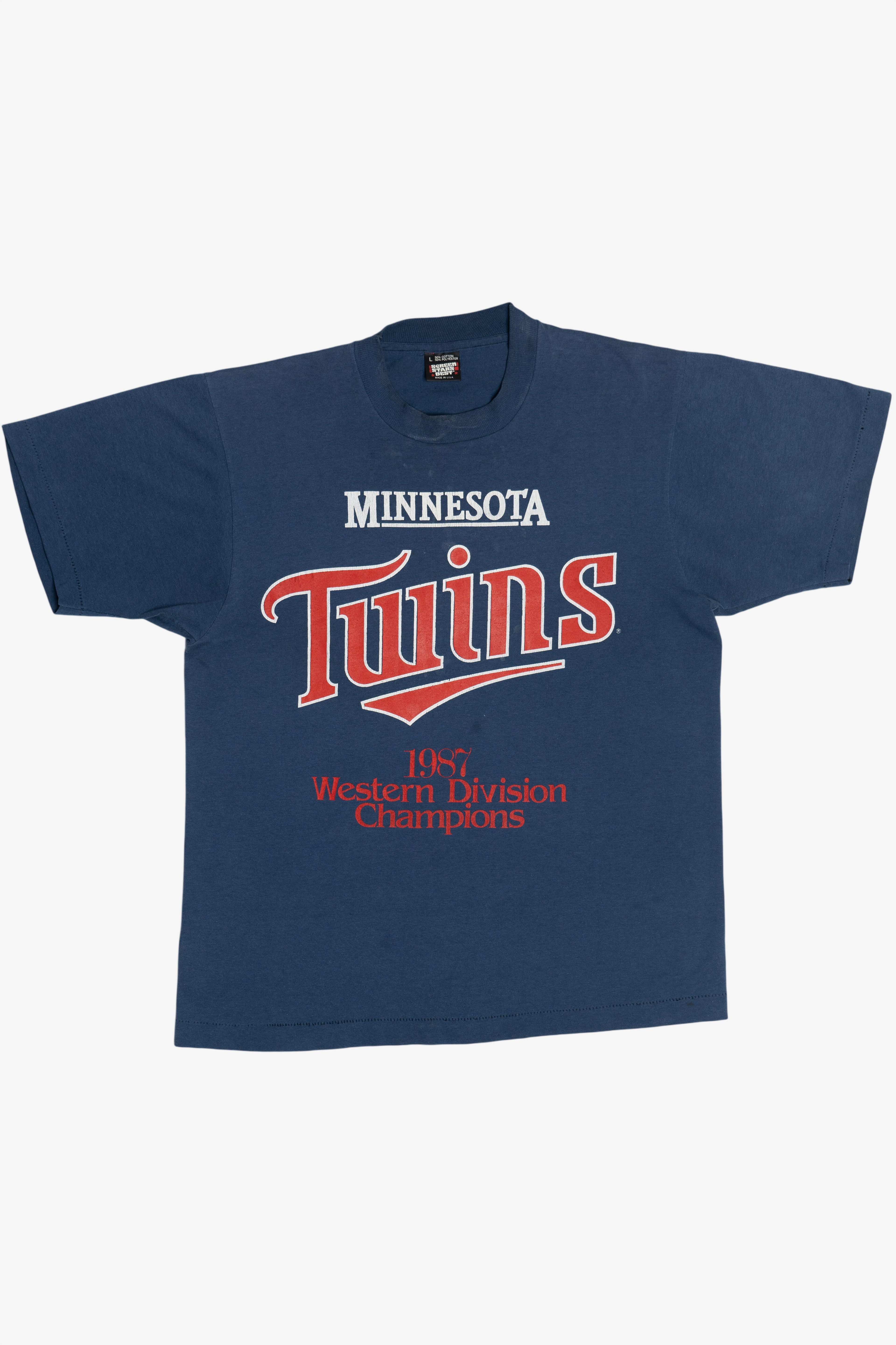 Vintage Minnesota Twins "1987 Western Division Champions" Single Stitch T-Shirt (1980s)