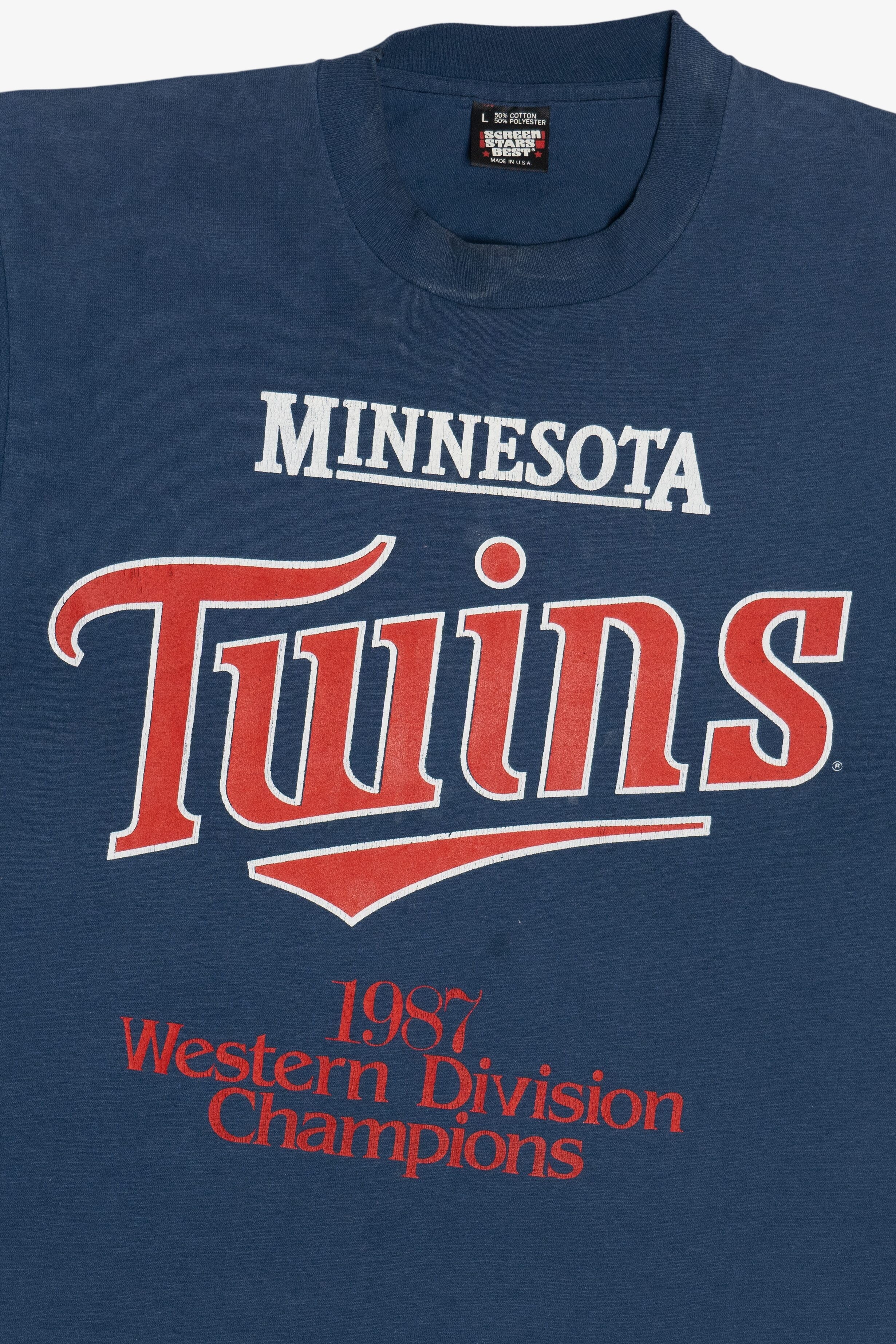 Vintage Minnesota Twins "1987 Western Division Champions" Single Stitch T-Shirt (1980s)