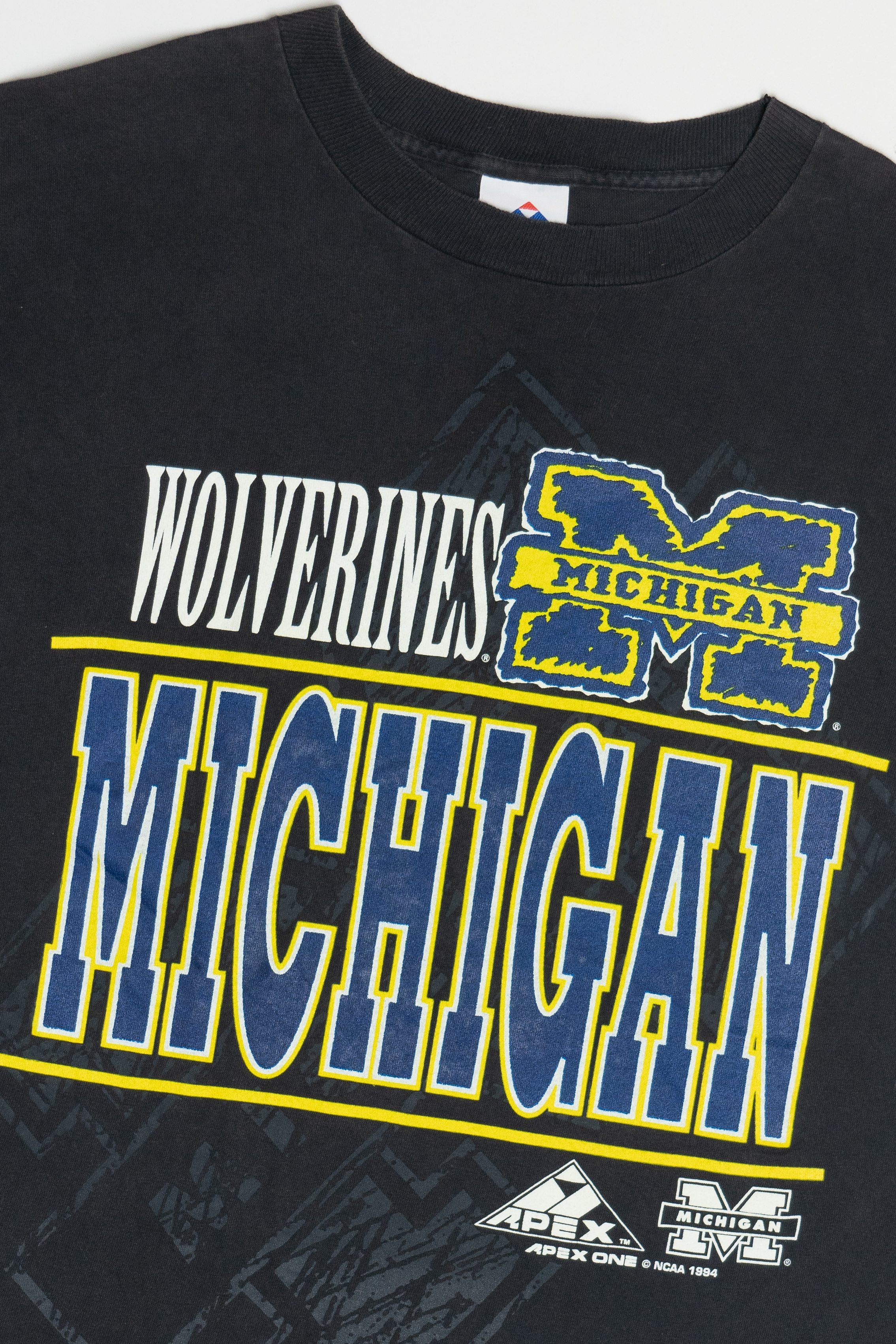Vintage Wolverines University of Michigan Double Sided Single Stitch T-Shirt (1990s)