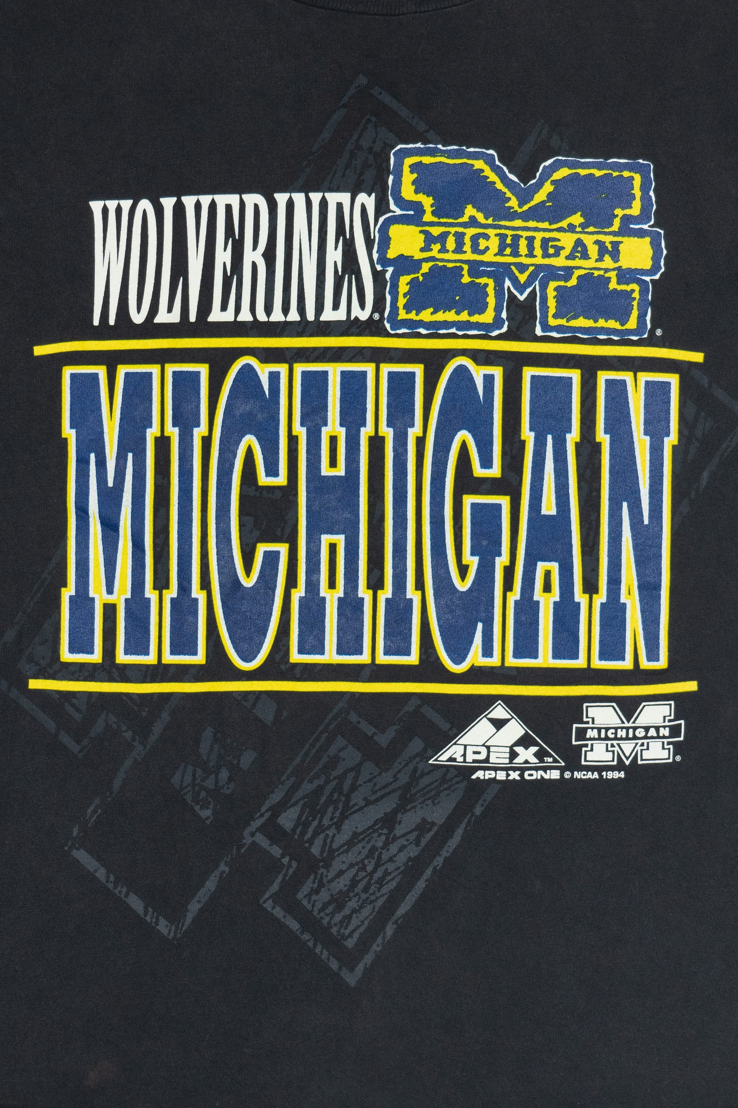 Vintage Wolverines University of Michigan Double Sided Single Stitch T-Shirt (1990s)
