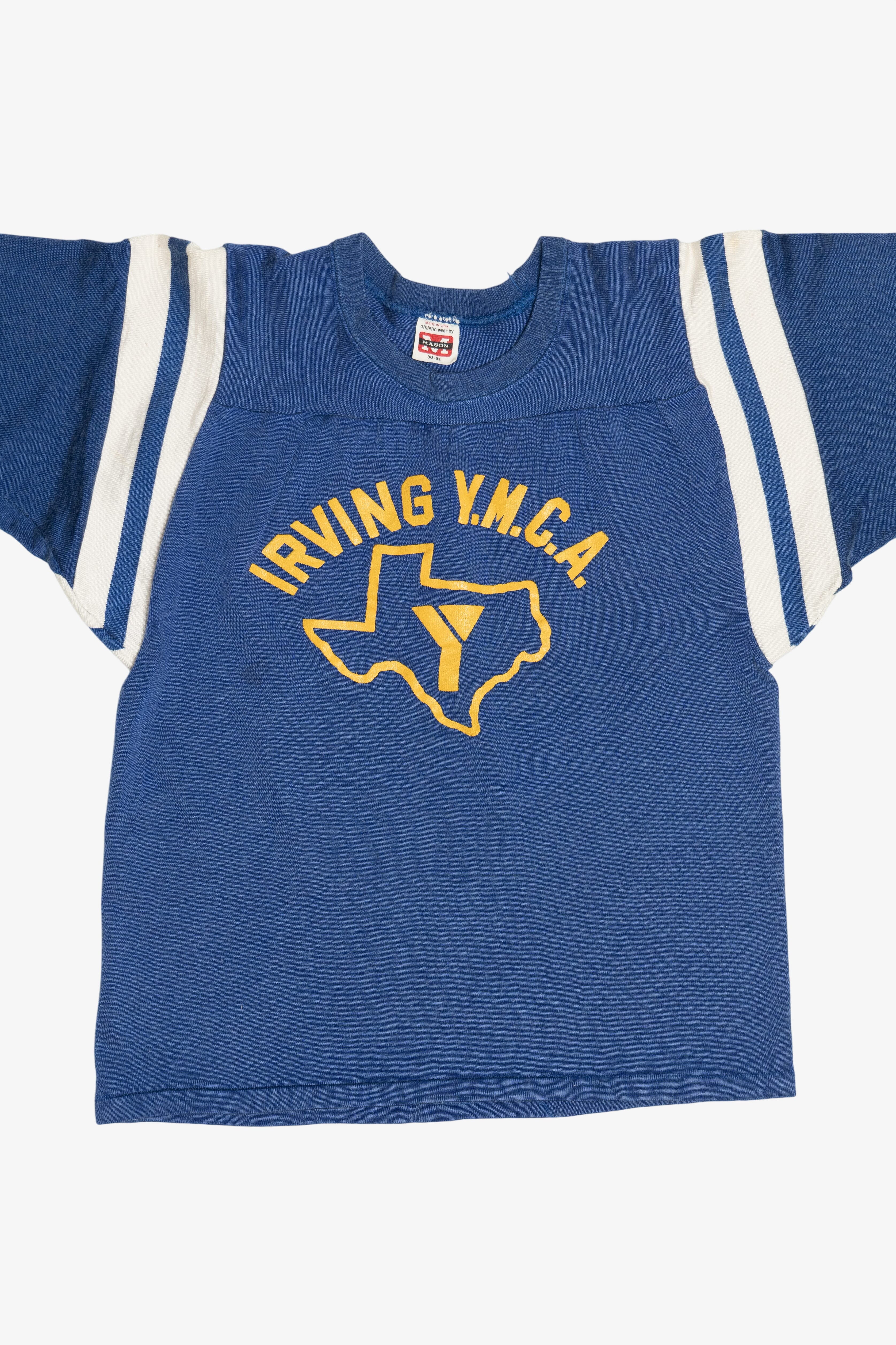 Vintage "Irving Y.M.C.A." "Bigham" #30 Mason Football Jersey T-Shirt (1970s)