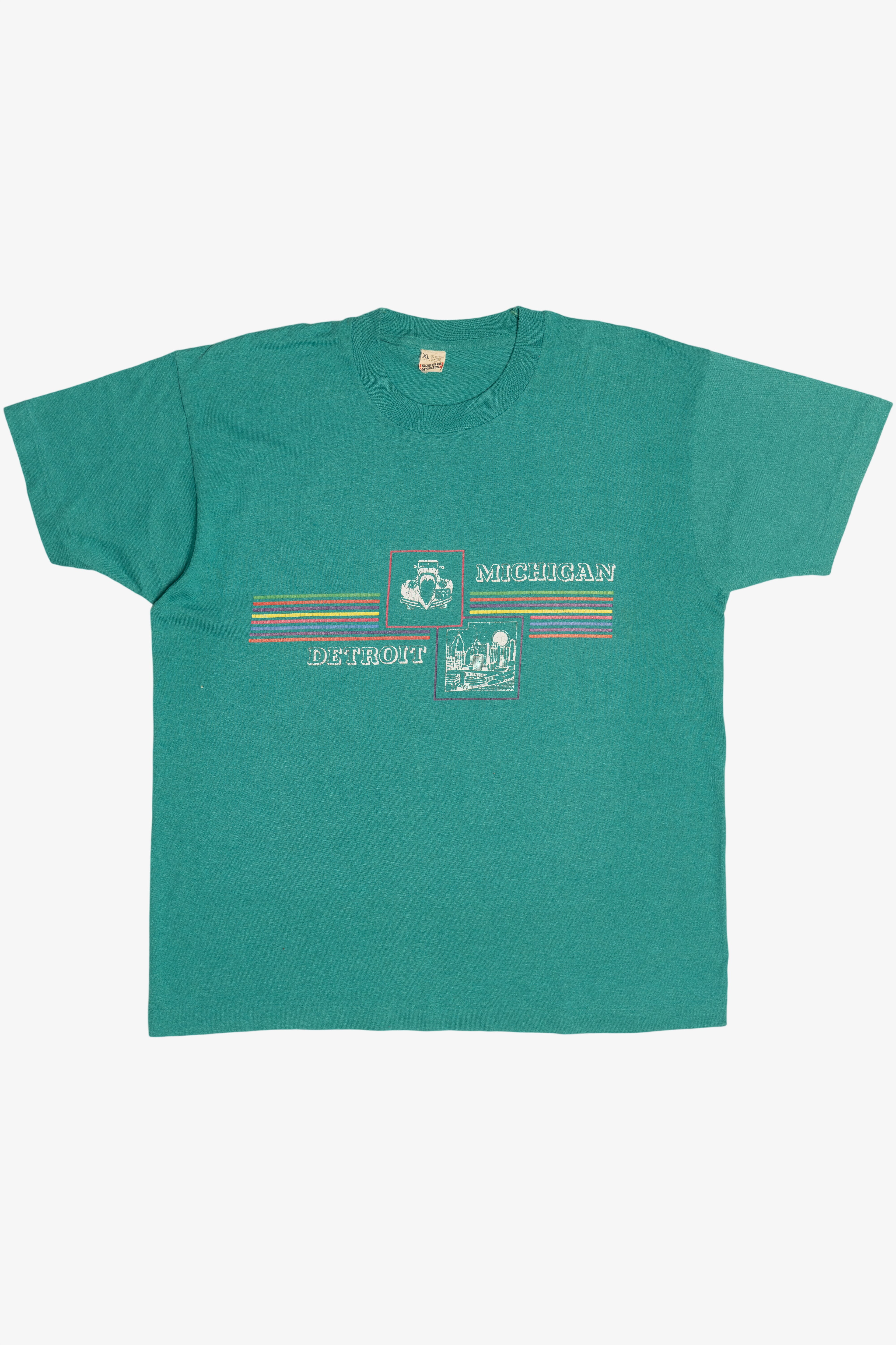 Vintage "Detroit Michigan" Single Stitch Screen Stars T-Shirt (1980s)