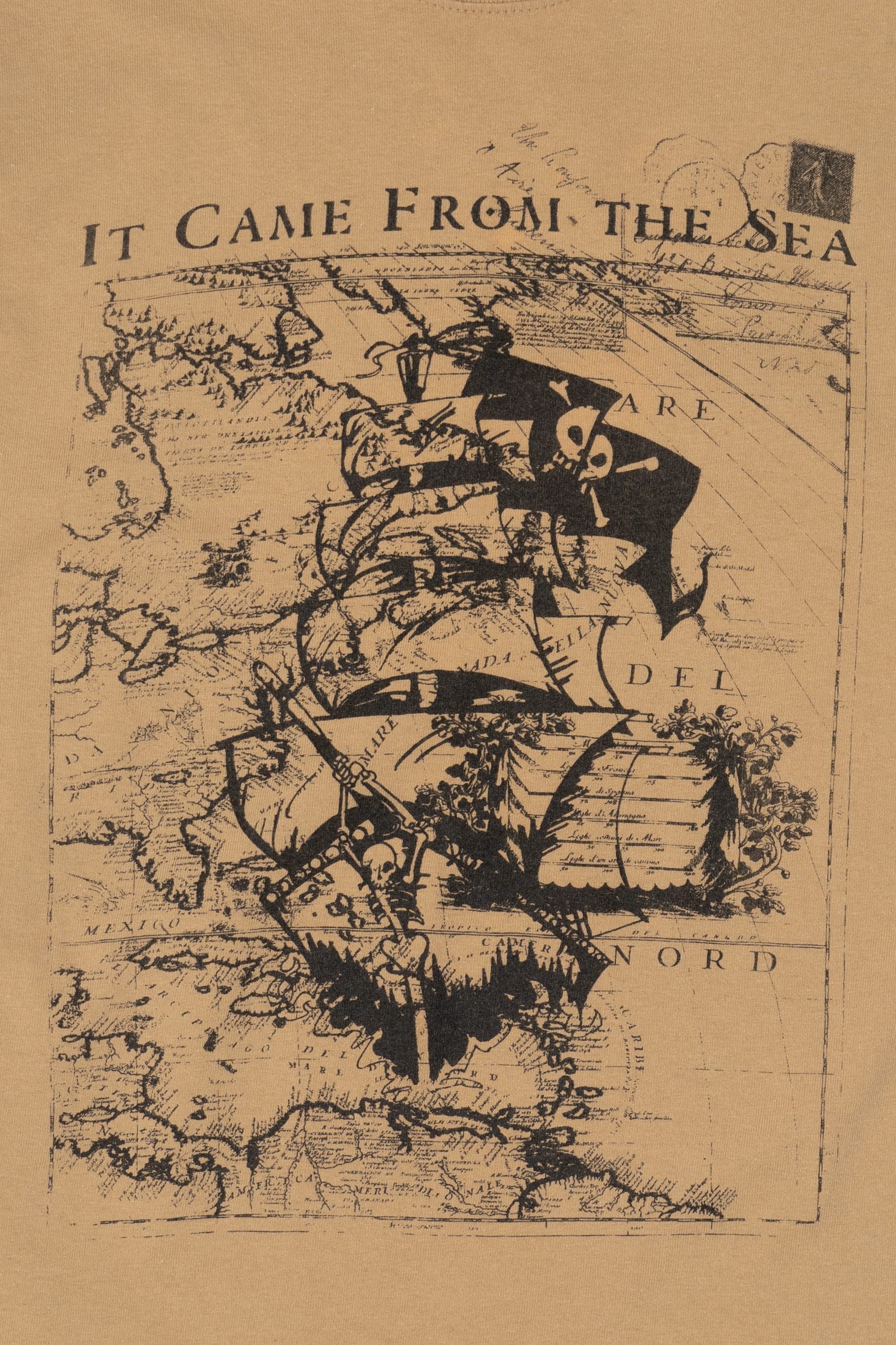 "It Came From The Sea" Pirate Map T-Shirt (2010s)