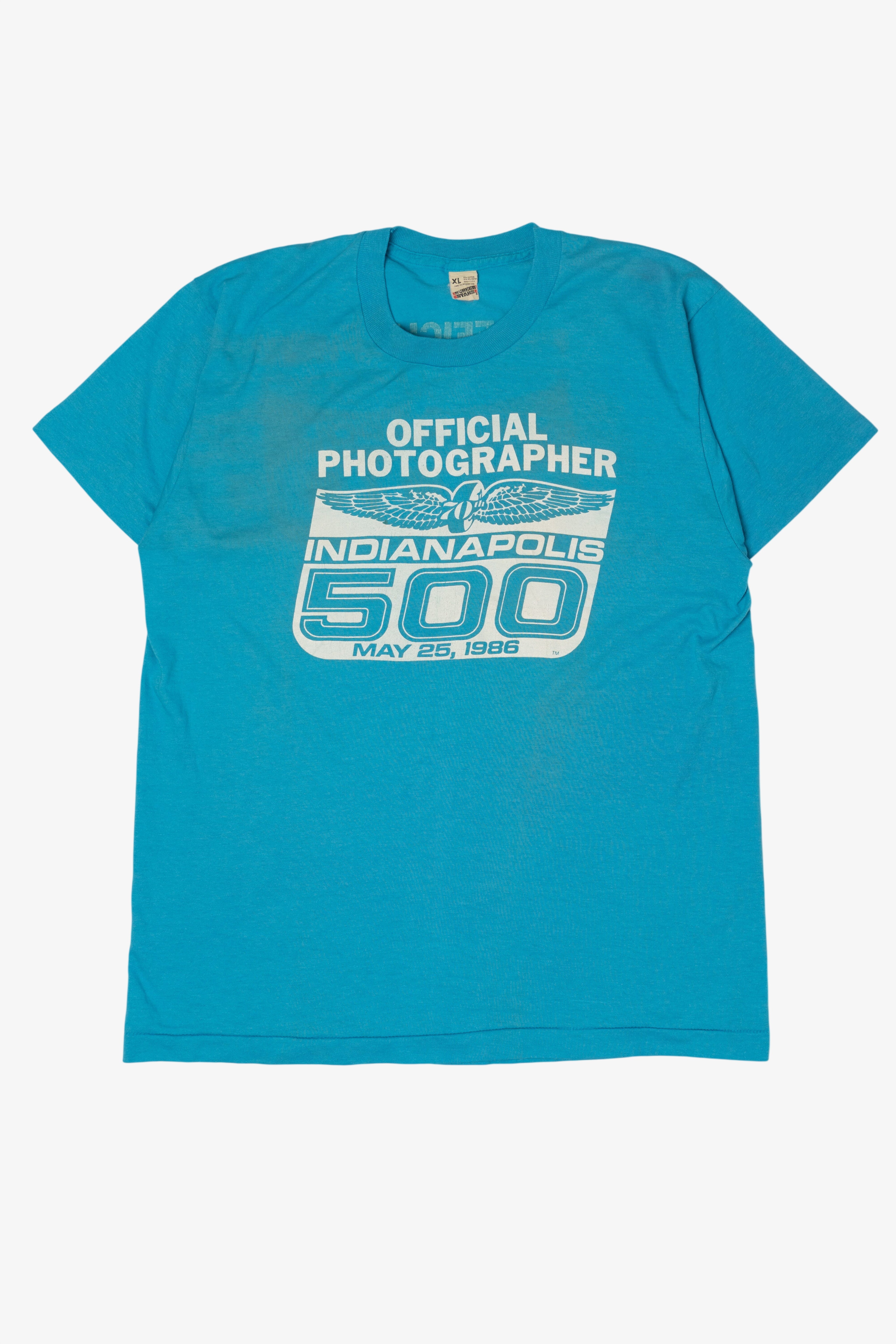 Vintage Indianapolis 500 Official Photographer 1986 Single Stitch T-Shirt (1980s)