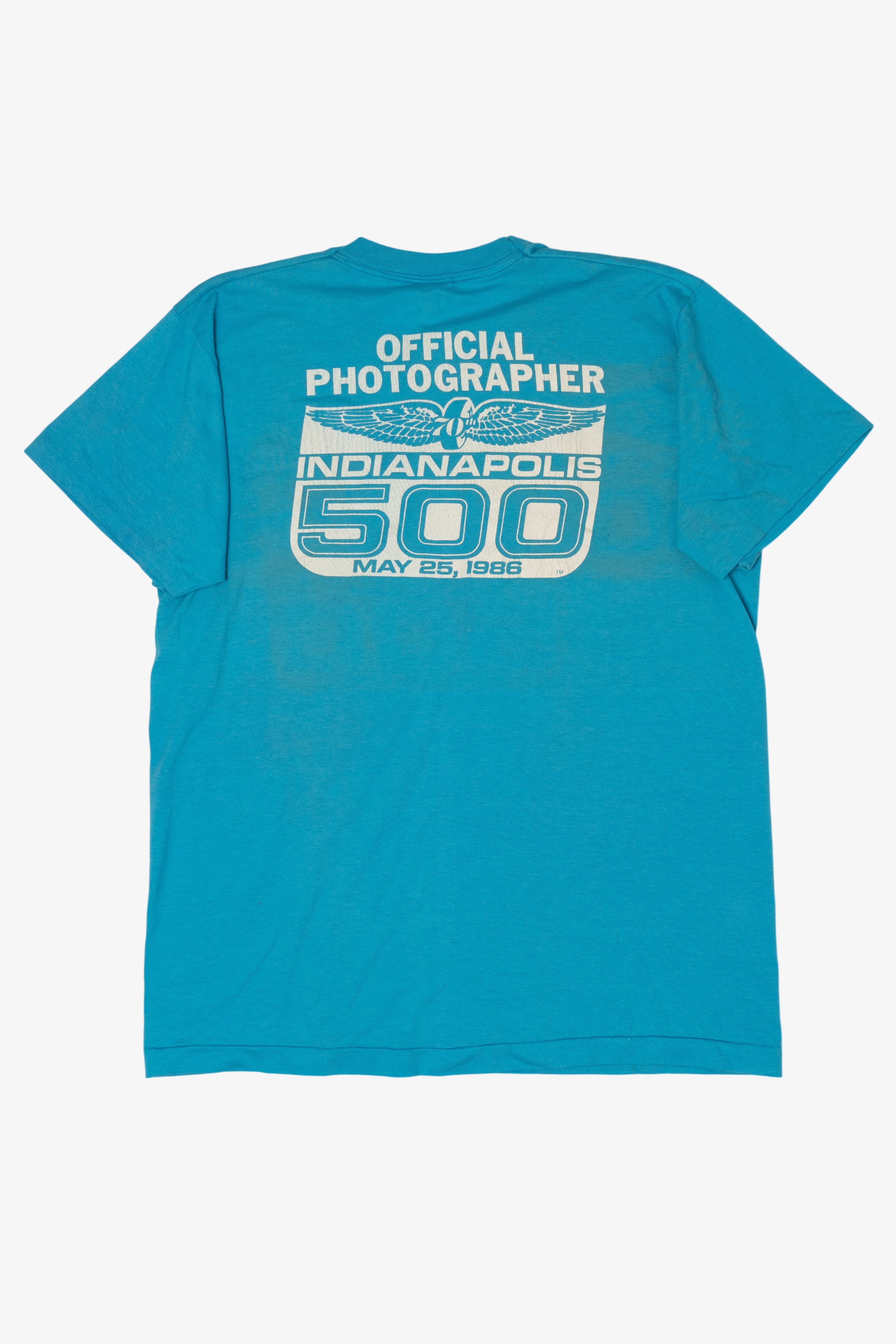 Vintage Indianapolis 500 Official Photographer 1986 Single Stitch T-Shirt (1980s)