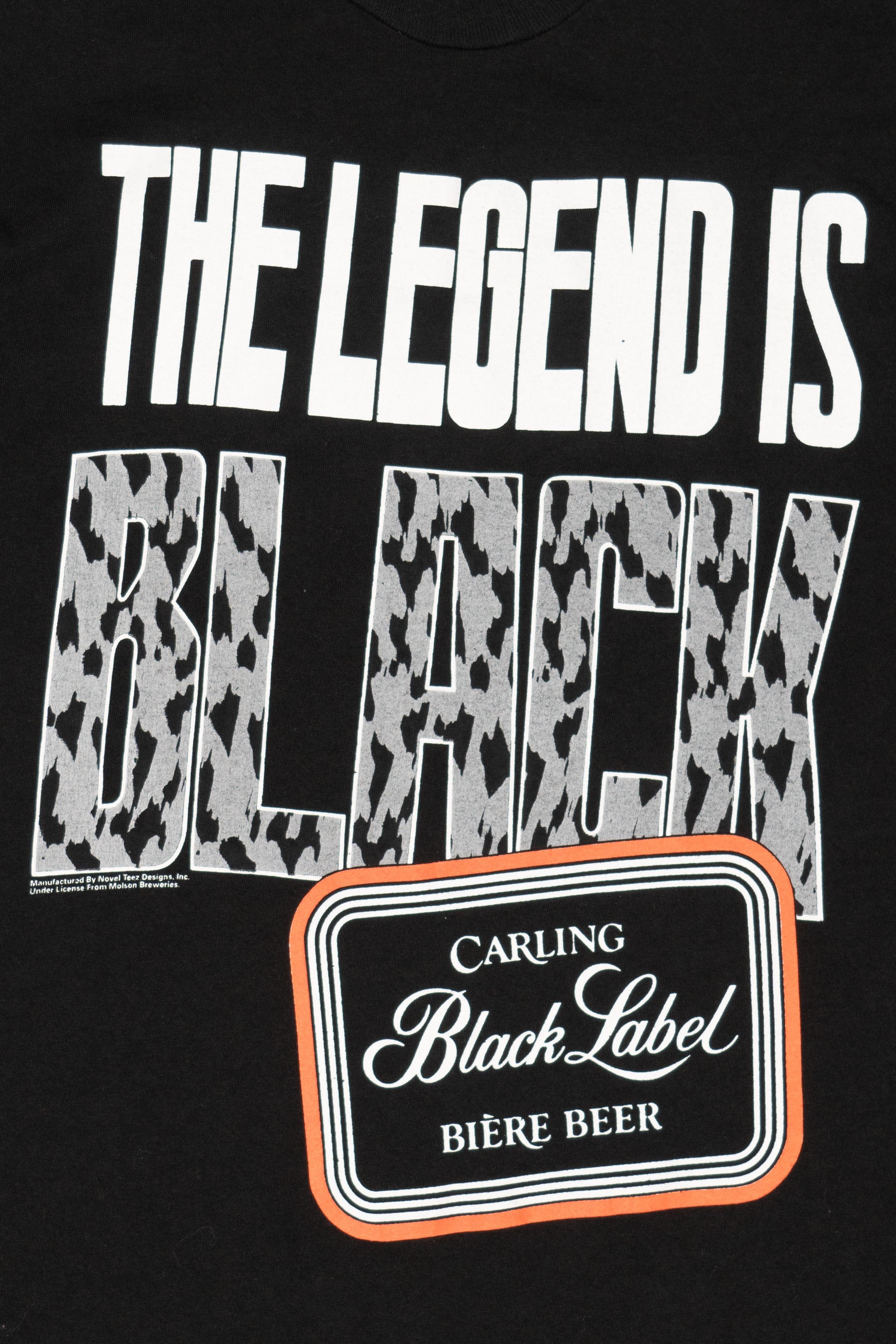 Vintage "The Legend Is Black" Carling Black Label Biere BeerSingle Stitch T-Shirt (1990s)
