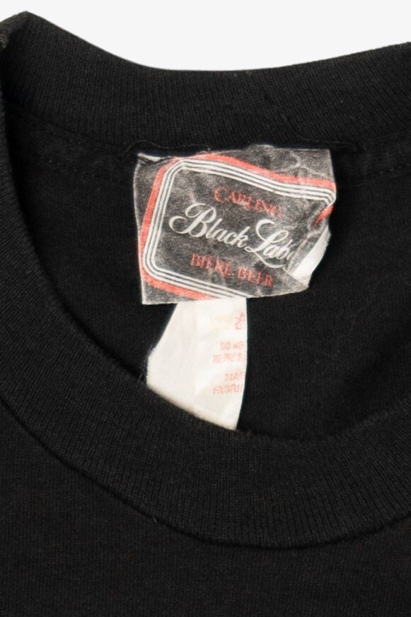 Vintage "The Legend Is Black" Carling Black Label Biere BeerSingle Stitch T-Shirt (1990s)