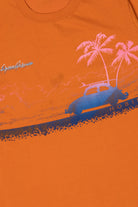 Vintage Orange "Ocean City" Hobie Wrap Around Single Stitch T-Shirt (1980s)