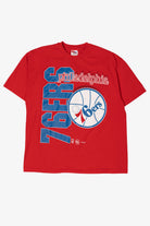 Vintage Philadelphia 76ers Basketball Single Stitch T-Shirt (1990s)