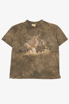 The Mountain Native American Herding Bison Tie Dye T-Shirt (2010s)