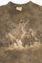 The Mountain Native American Herding Bison Tie Dye T-Shirt (2010s)