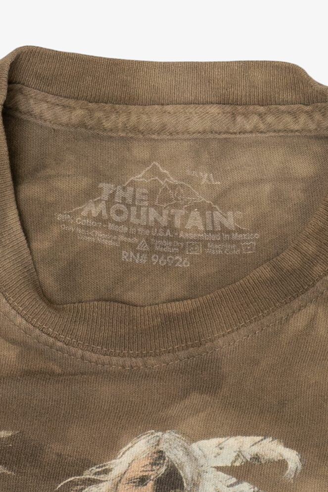 The Mountain Native American With Wolves Tie Dye T-Shirt (2010s)